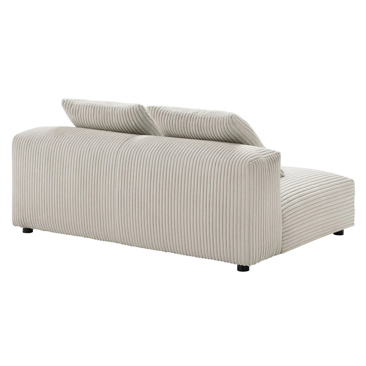 66 Inch Modular Corduroy Upholstered Armless Loveseat - Image 5