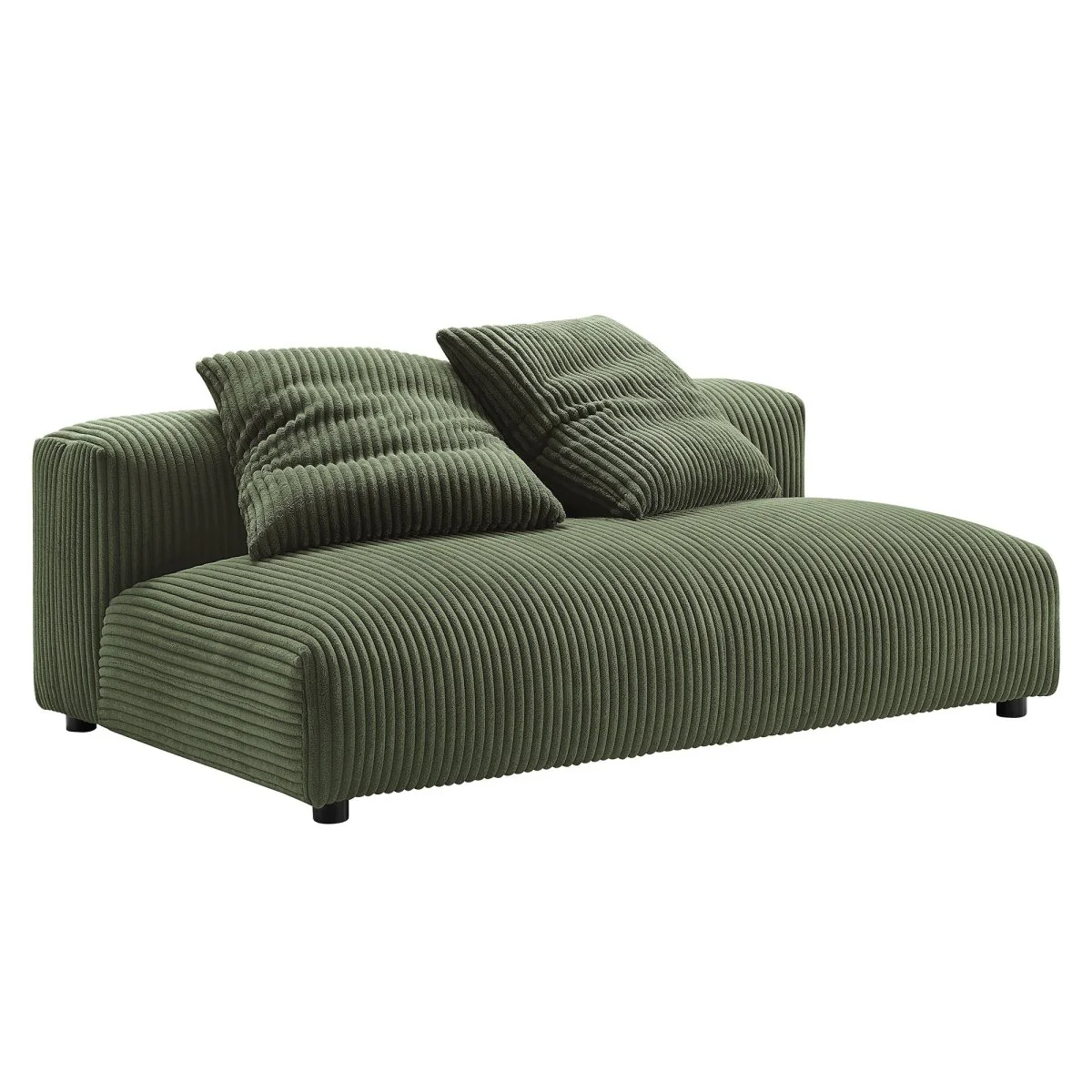 66 Inch Modular Corduroy Upholstered Armless Loveseat - Image 8