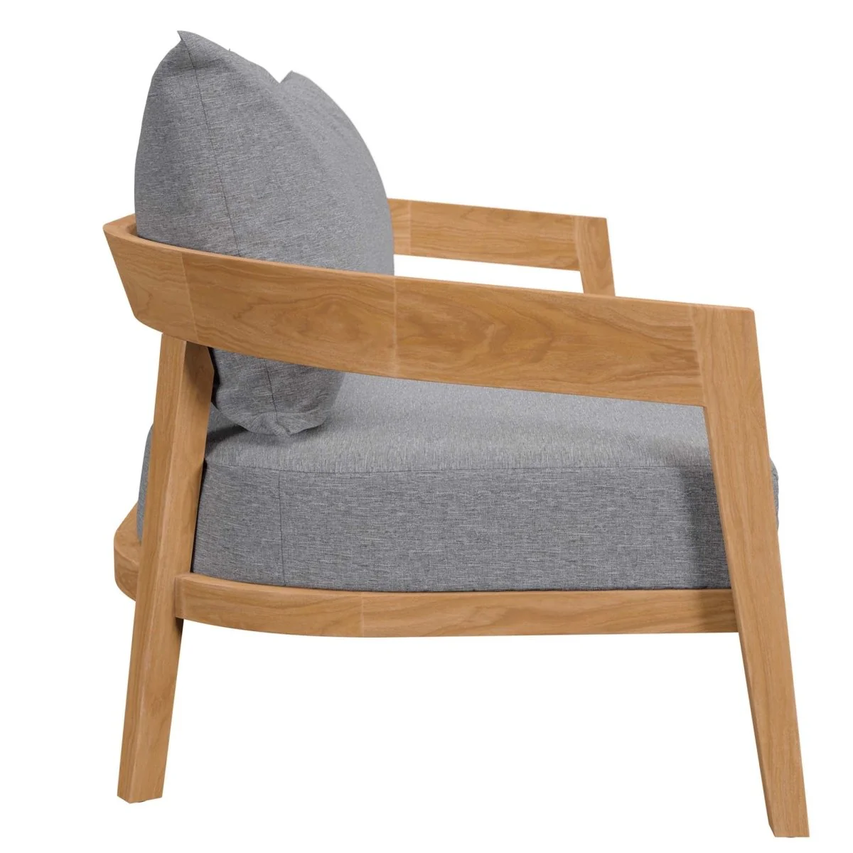 69" Natural Teak Wood Outdoor Patio Loveseat with Weather-Resistant Seat Cushions - Image 20