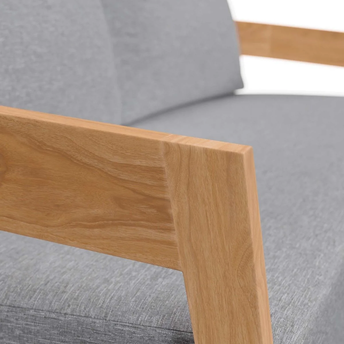 69" Natural Teak Wood Outdoor Patio Loveseat with Weather-Resistant Seat Cushions - Image 23