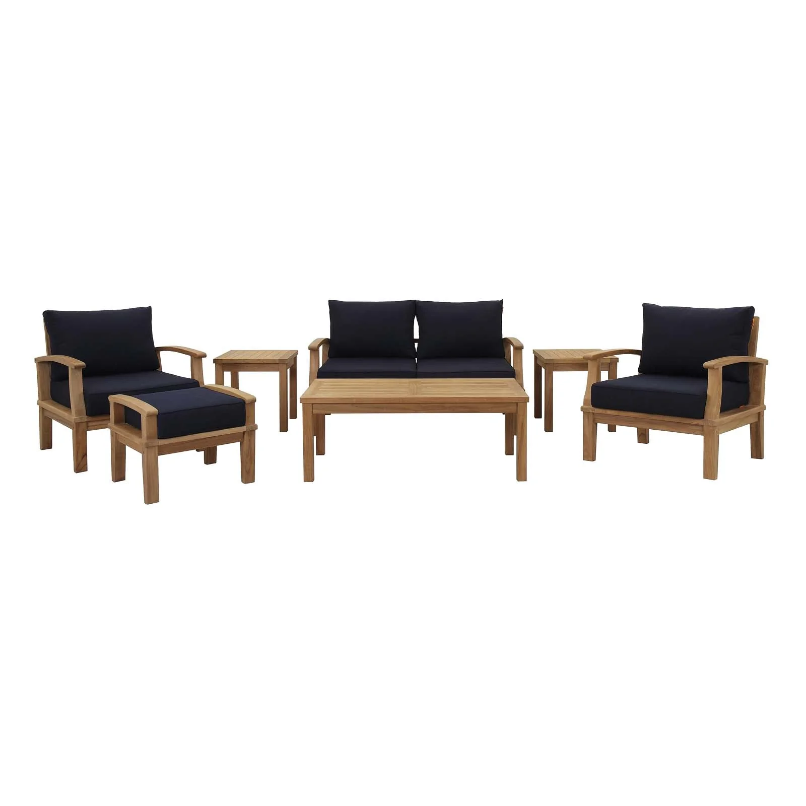 7-Piece Outdoor Teak Wood Patio Seating Set - Image 10