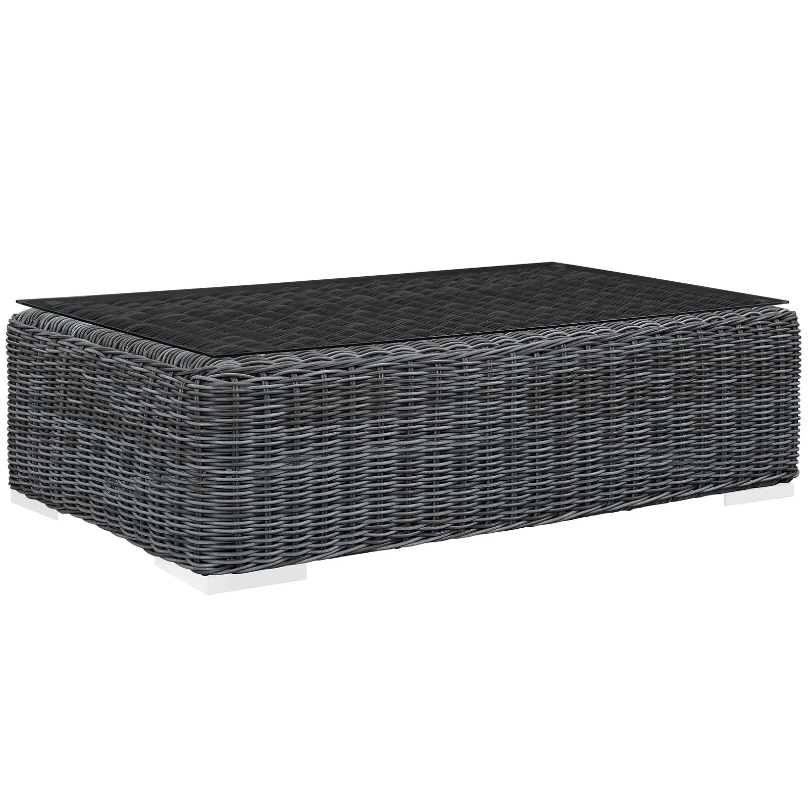 7-Piece Outdoor Wicker Patio Sectional Set with Sunbrella Fabric - Image 25