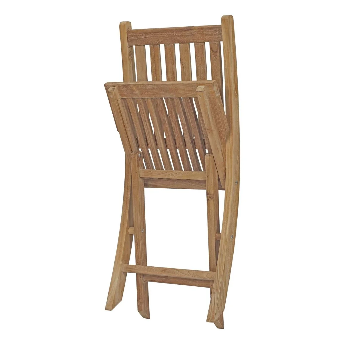 7-Piece Solid Teak Wood Outdoor Dining Set – Natural Finish - Image 7