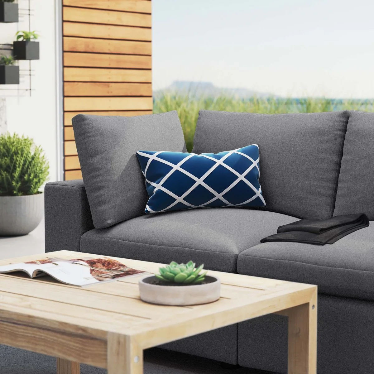 72" 2-Piece Modern Aluminum Outdoor Loveseat for Patio, Deck & Garden Seating - Image 12