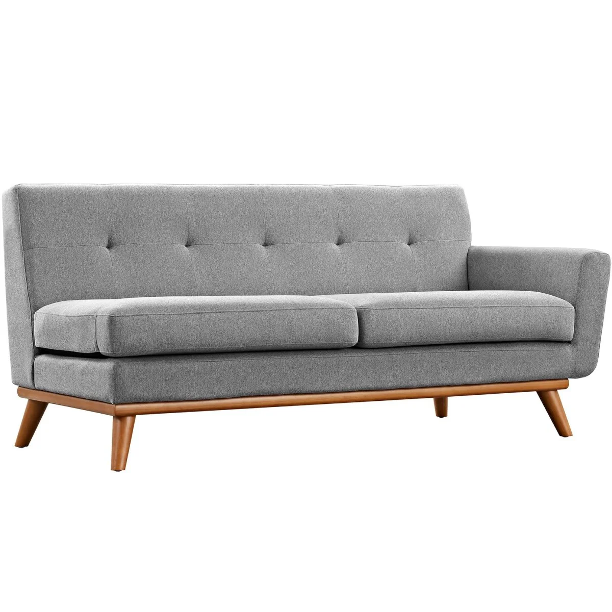 73 Inch Tufted Fabric Right-Arm Loveseat