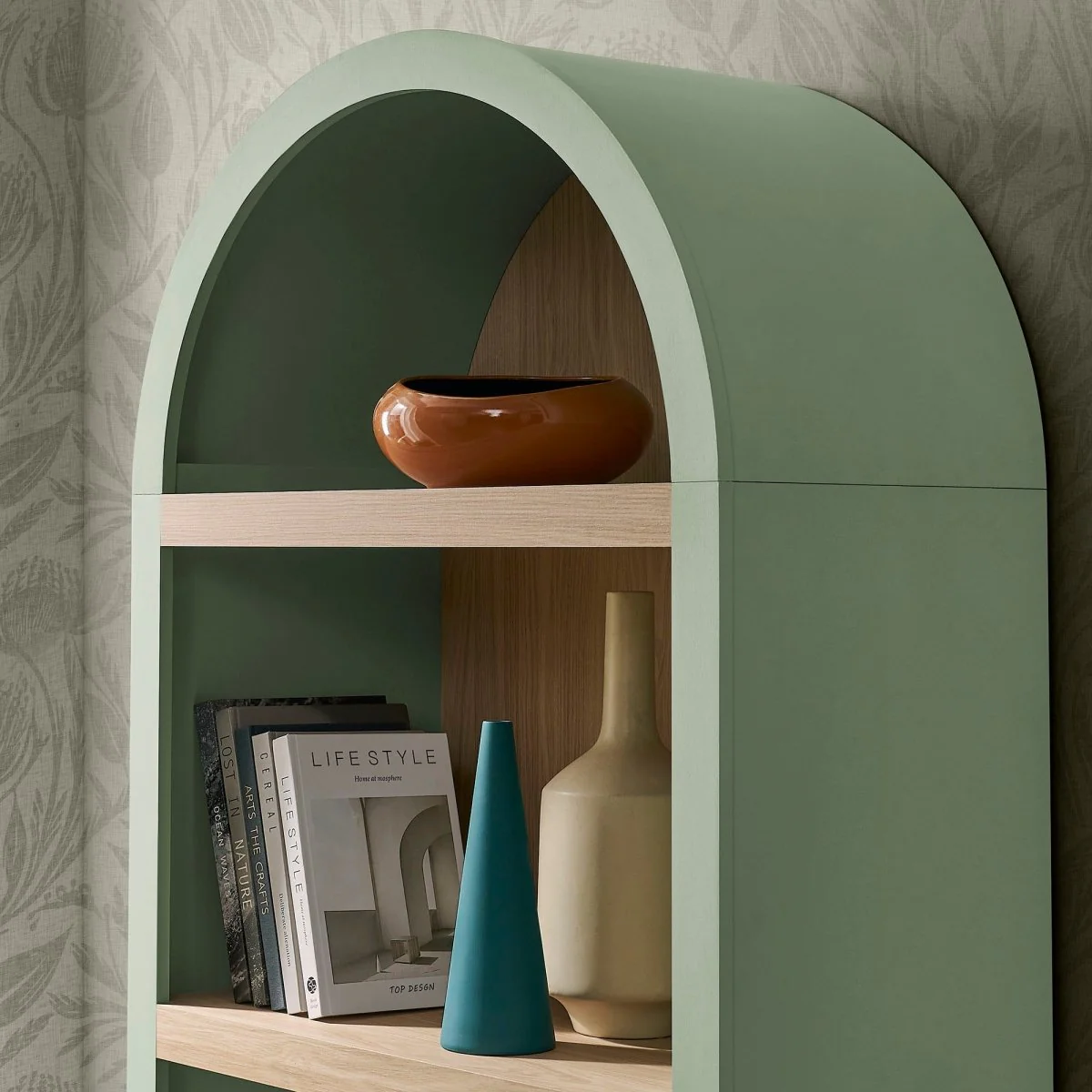 75" Tall Arched Gallery Display Shelf and Bookcase - Image 10