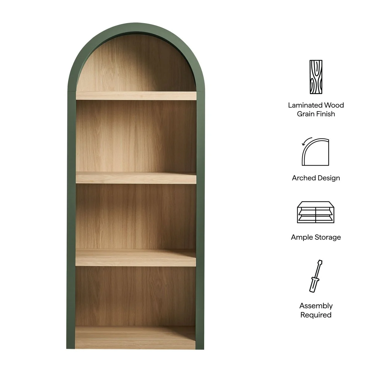 75" Tall Arched Gallery Display Shelf and Bookcase - Image 14