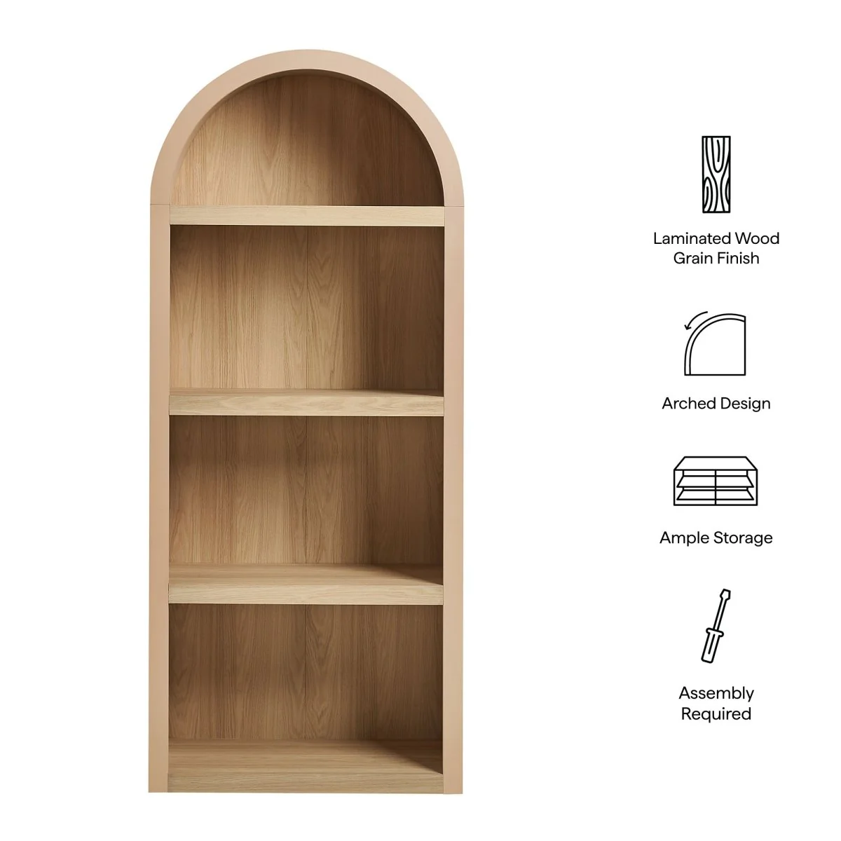 75" Tall Arched Gallery Display Shelf and Bookcase - Image 20