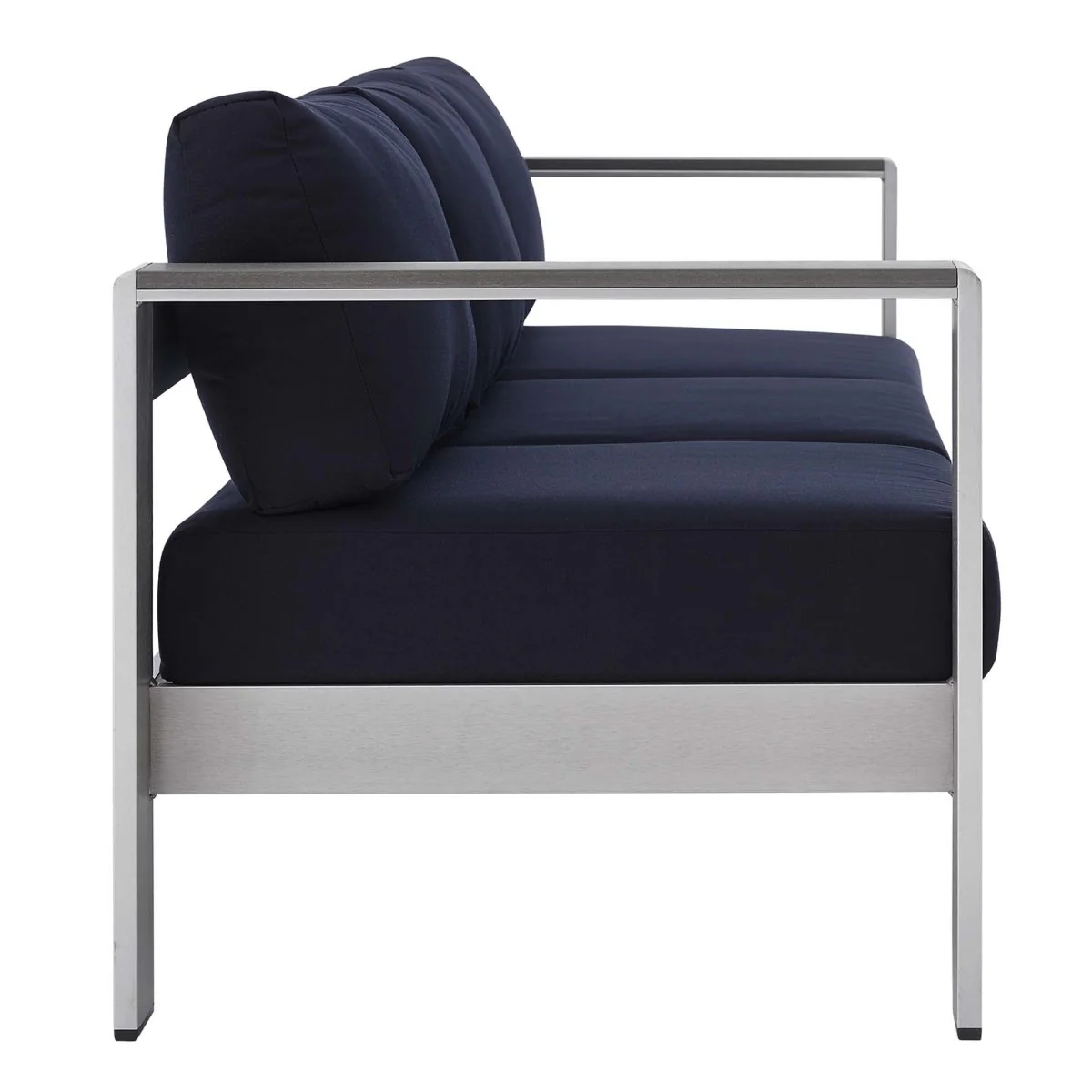76" Aluminum Outdoor Patio Sofa with Removable Cushions and Weather-Resistant Frame - Image 4