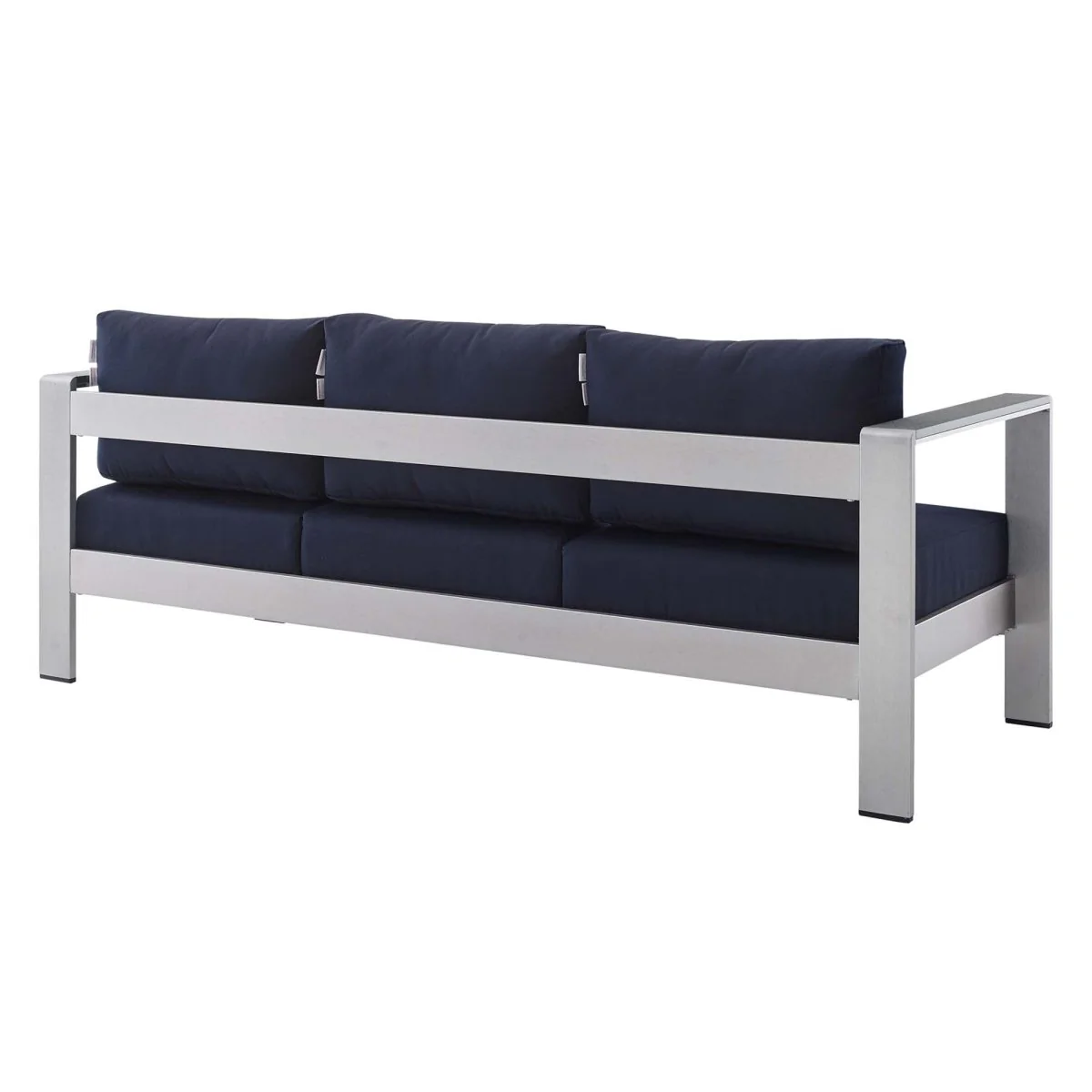 76" Aluminum Outdoor Patio Sofa with Removable Cushions and Weather-Resistant Frame - Image 5