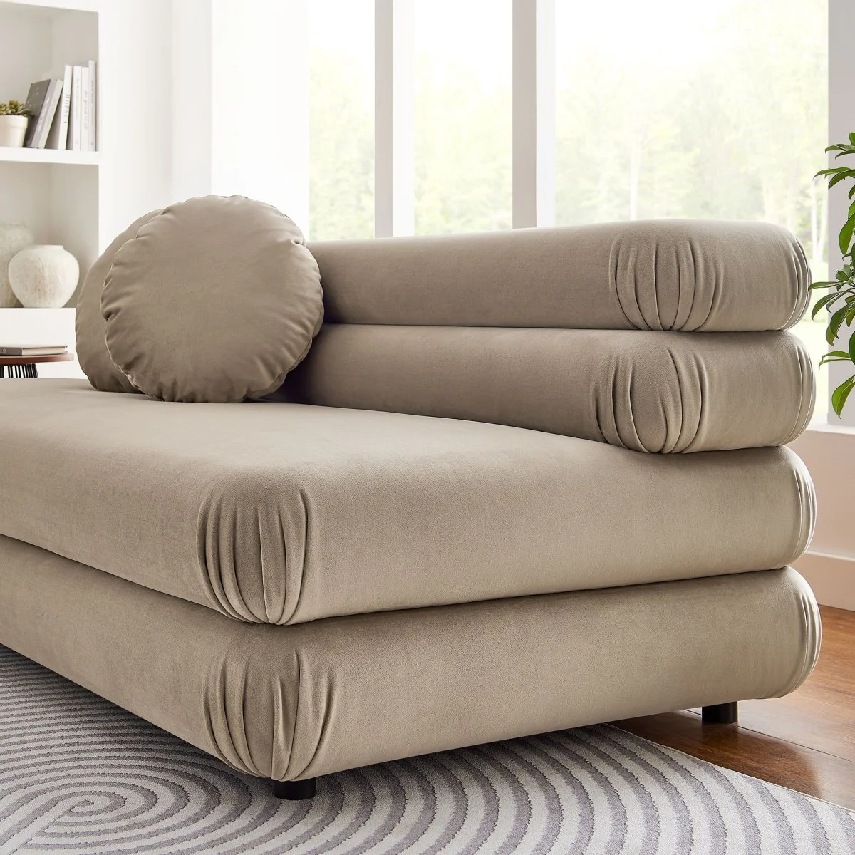 78 Inch Jubilee Performance Velvet Modular Armless Loveseat - Image 17