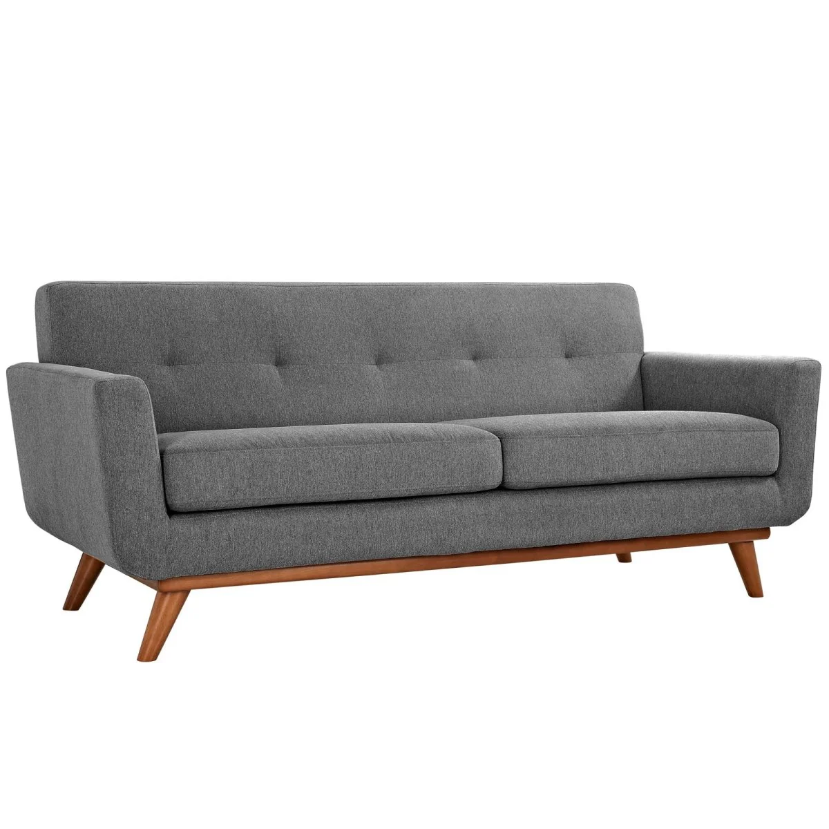 78 Inch Mid-Century Modern Upholstered Fabric Loveseat - Image 13