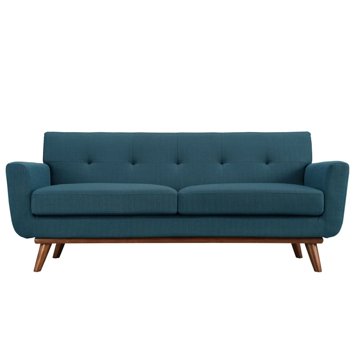 78 Inch Mid-Century Modern Upholstered Fabric Loveseat - Image 5