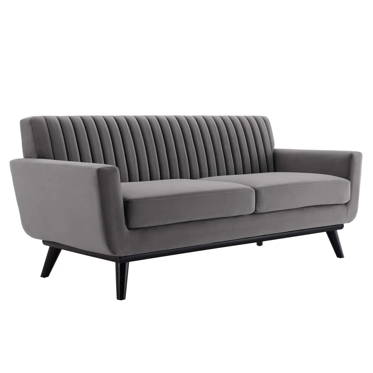 79-Inch Engage Performance Velvet Channel Tufted Loveseat - Image 13