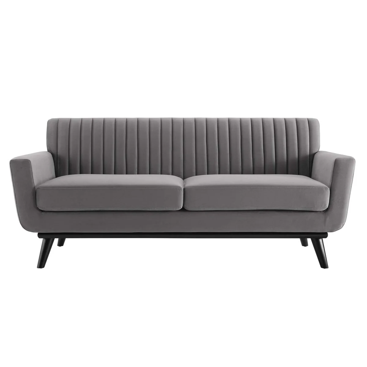 79-Inch Engage Performance Velvet Channel Tufted Loveseat - Image 17