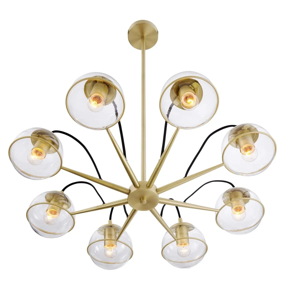 8-Light Modern Glass Globe Chandelier – Contemporary Ceiling Lighting Fixture - Image 17