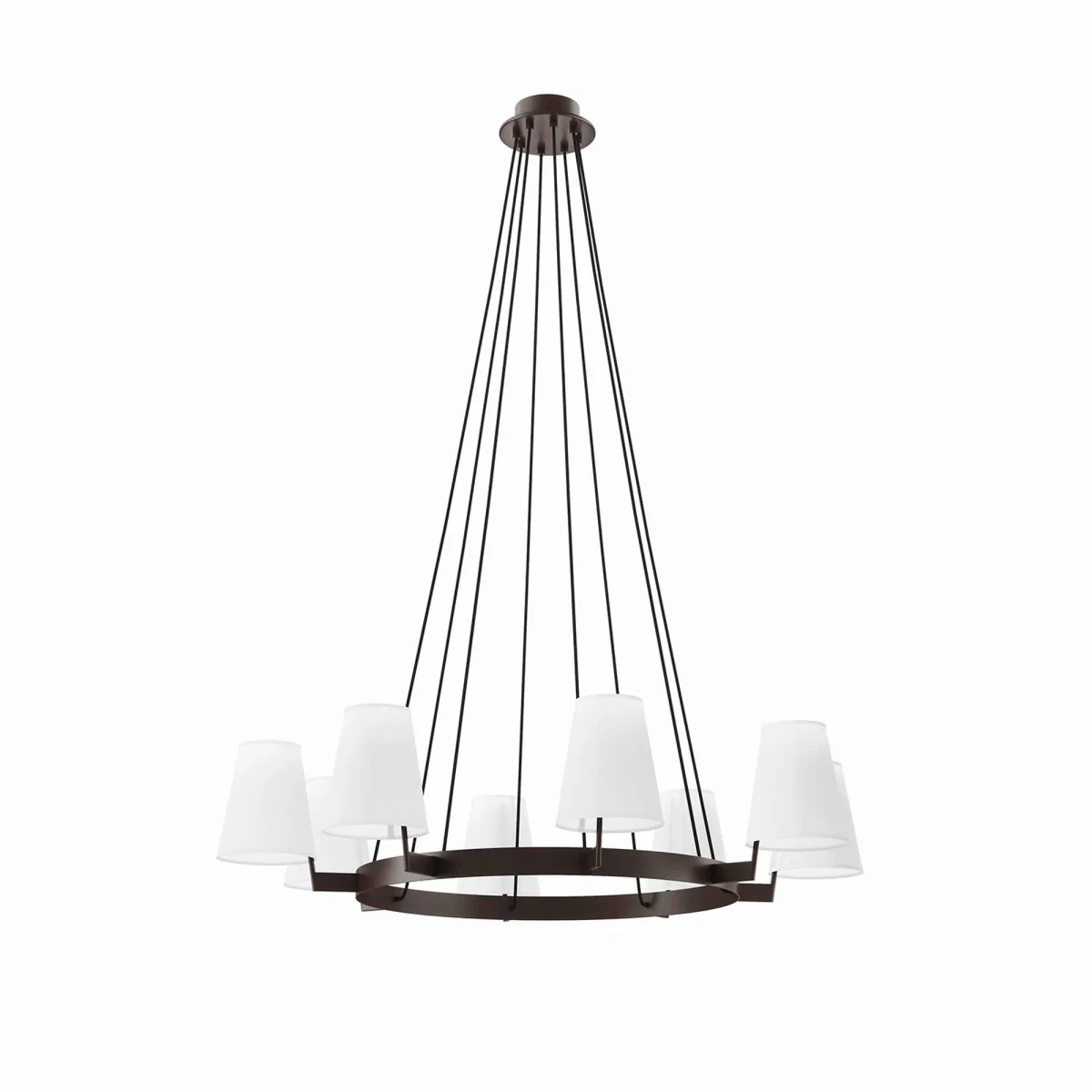 8-Light Surround Fabric Shade Chandelier – Classic Surround Design for Dining & Living - Image 10