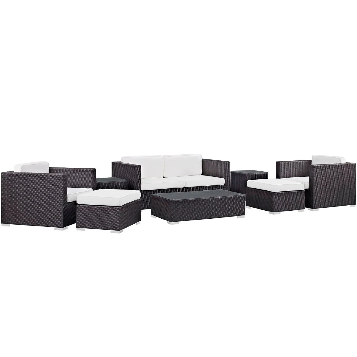 8-Piece Outdoor Wicker Patio Sofa Set - Image 2