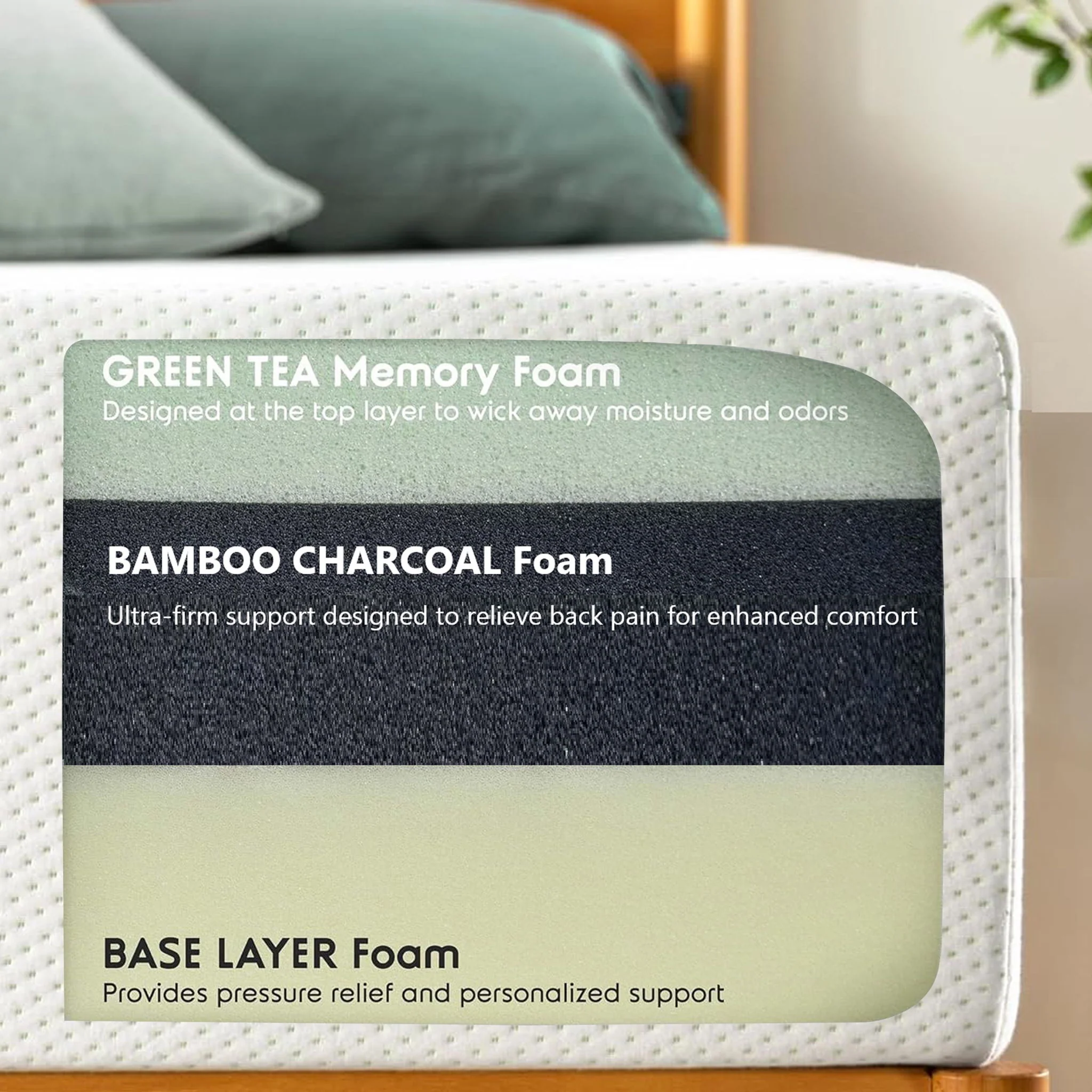 8" Green Tea Memory Foam Mattress In Box - White - Twin - Image 4