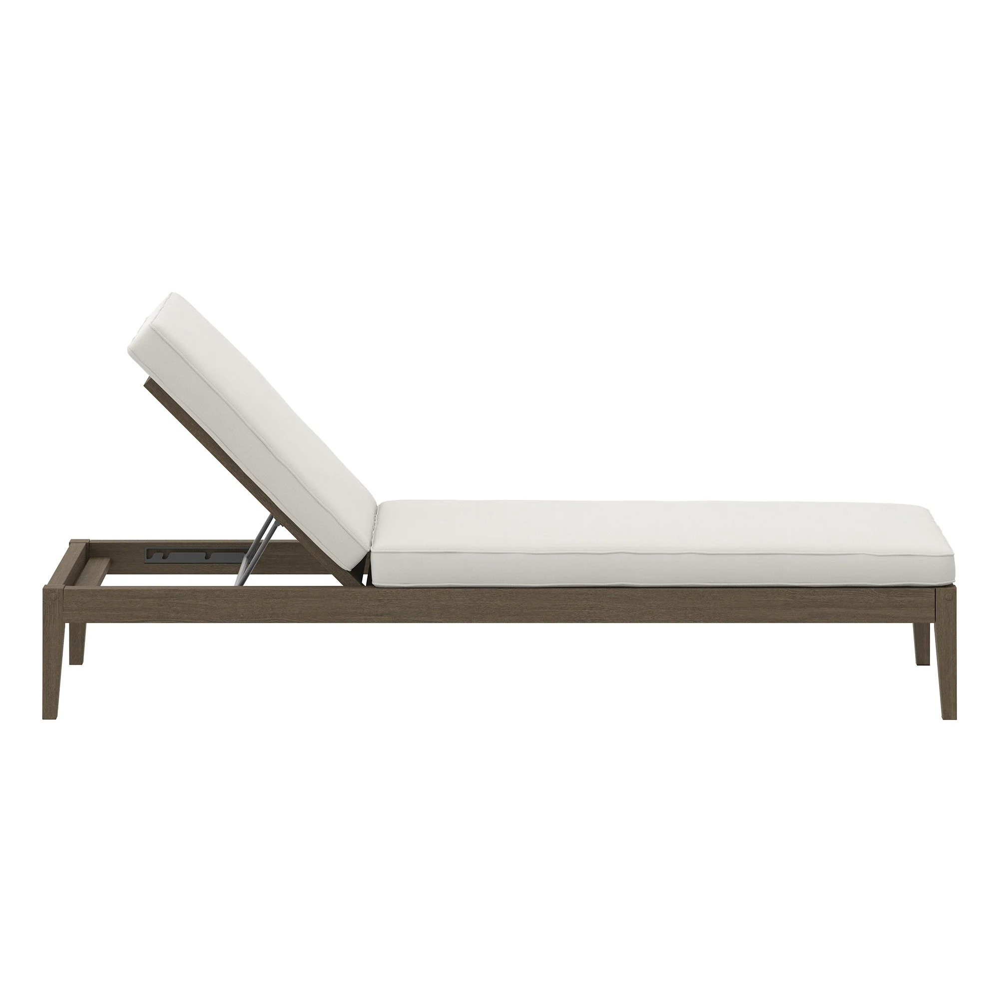 81" Northlake Weathered Gray Teak Outdoor Chaise Lounge Chair - Image 5