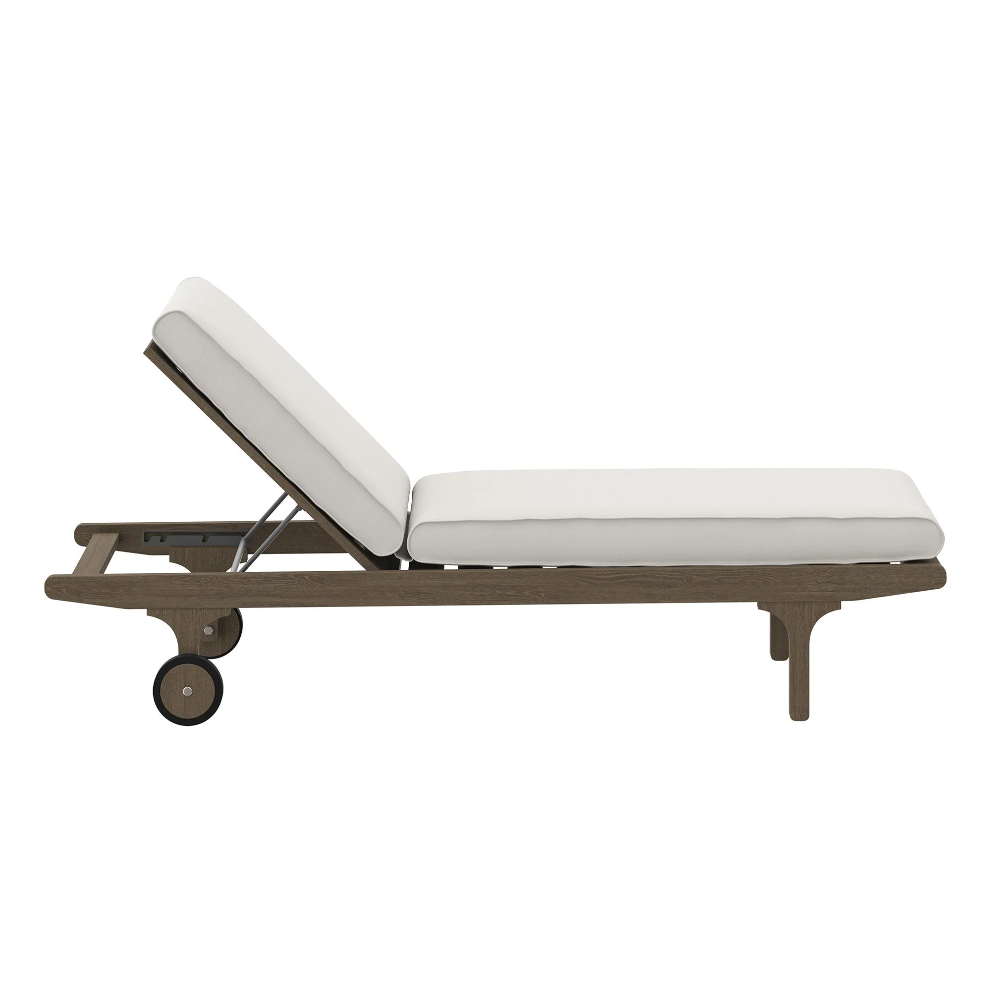 81" Saratoga Weathered Gray Teak Outdoor Chaise Lounge - Image 5