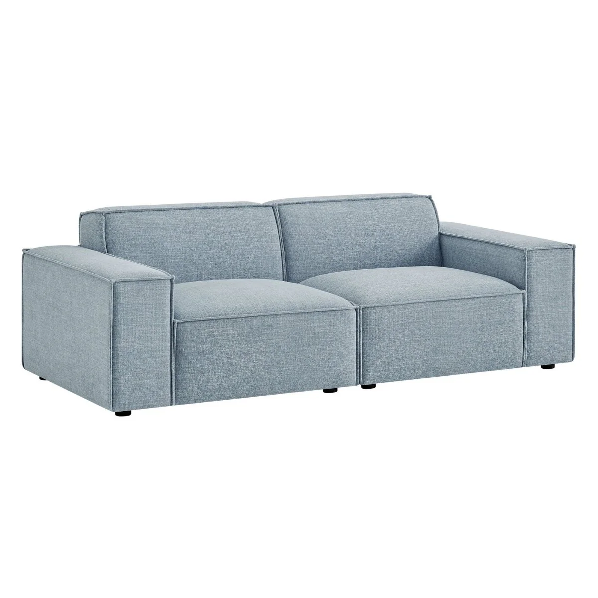 83 Inch 2-Piece Performance Fabric Upholstered Modular Loveseat - Image 9