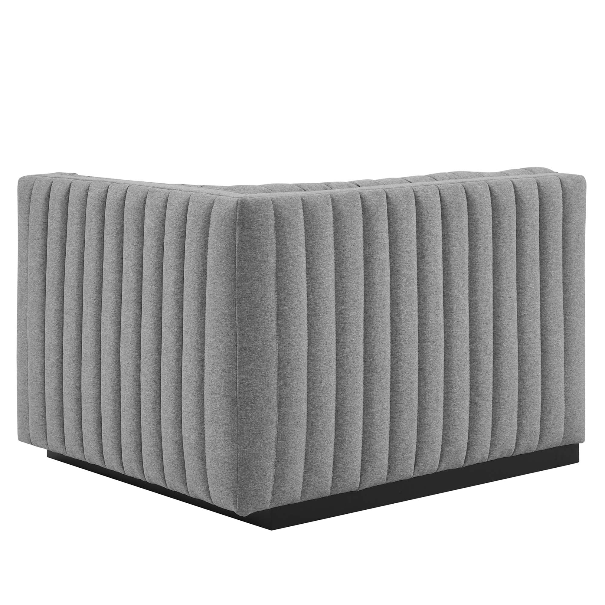 83 Inch Channel Tufted Fabric Modular Loveseat - Image 12