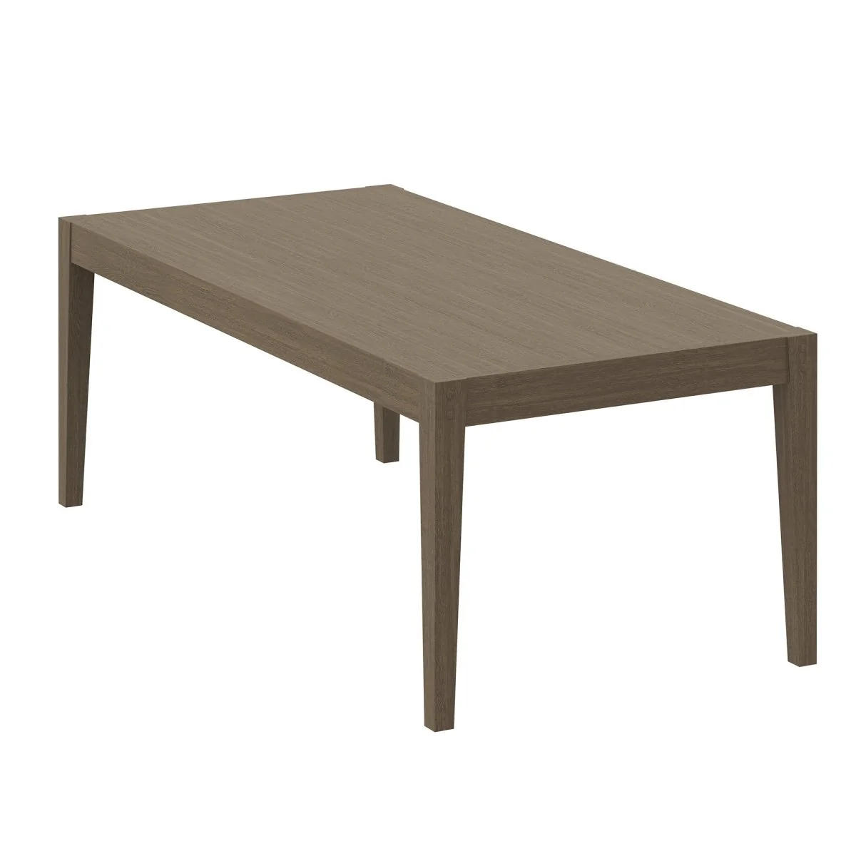 83" Weathered Gray Teak Outdoor Dining Table with Plank Top - Image 6
