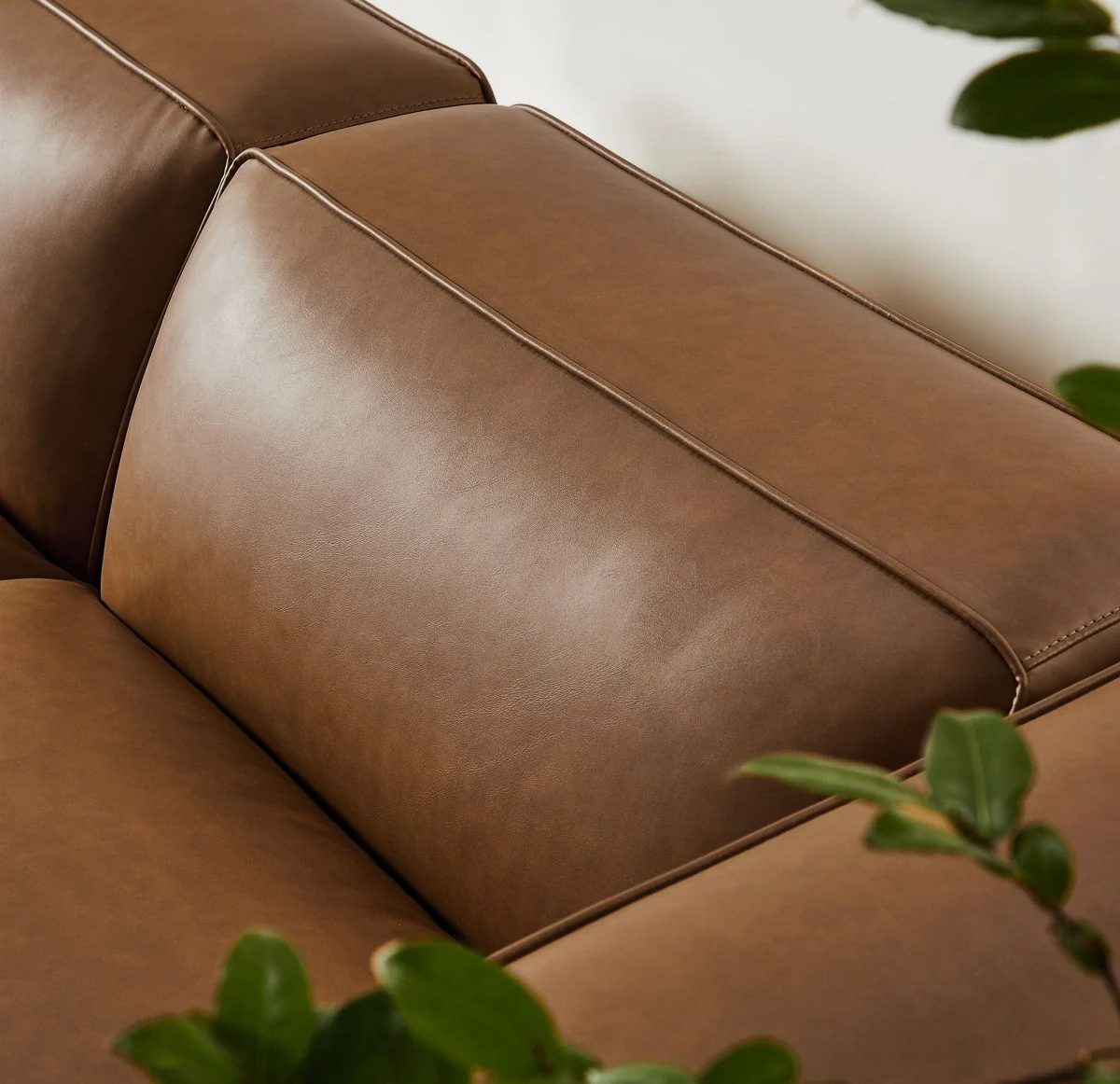 85 Inch Upholstered Vegan Leather Modular Loveseat with Ottoman - Image 14