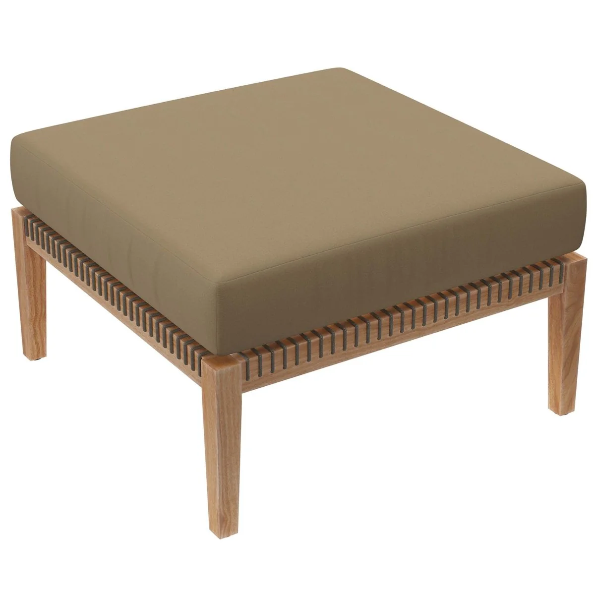 87" 4-Piece Teak Outdoor Sectional Sofa with Cushions and Weather-Resistant Frame - Image 46
