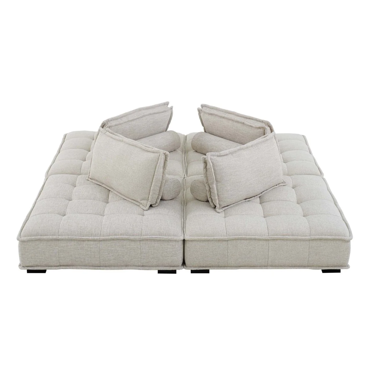94 Inch Tufted Fabric 4-Piece Sectional Sofa - Image 15