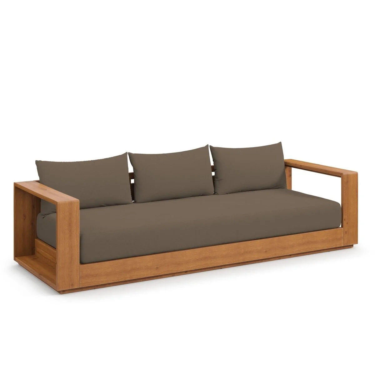 95" Modern Acacia Wood Outdoor Sofa – Contemporary Patio Seating for Outdoors - Image 11