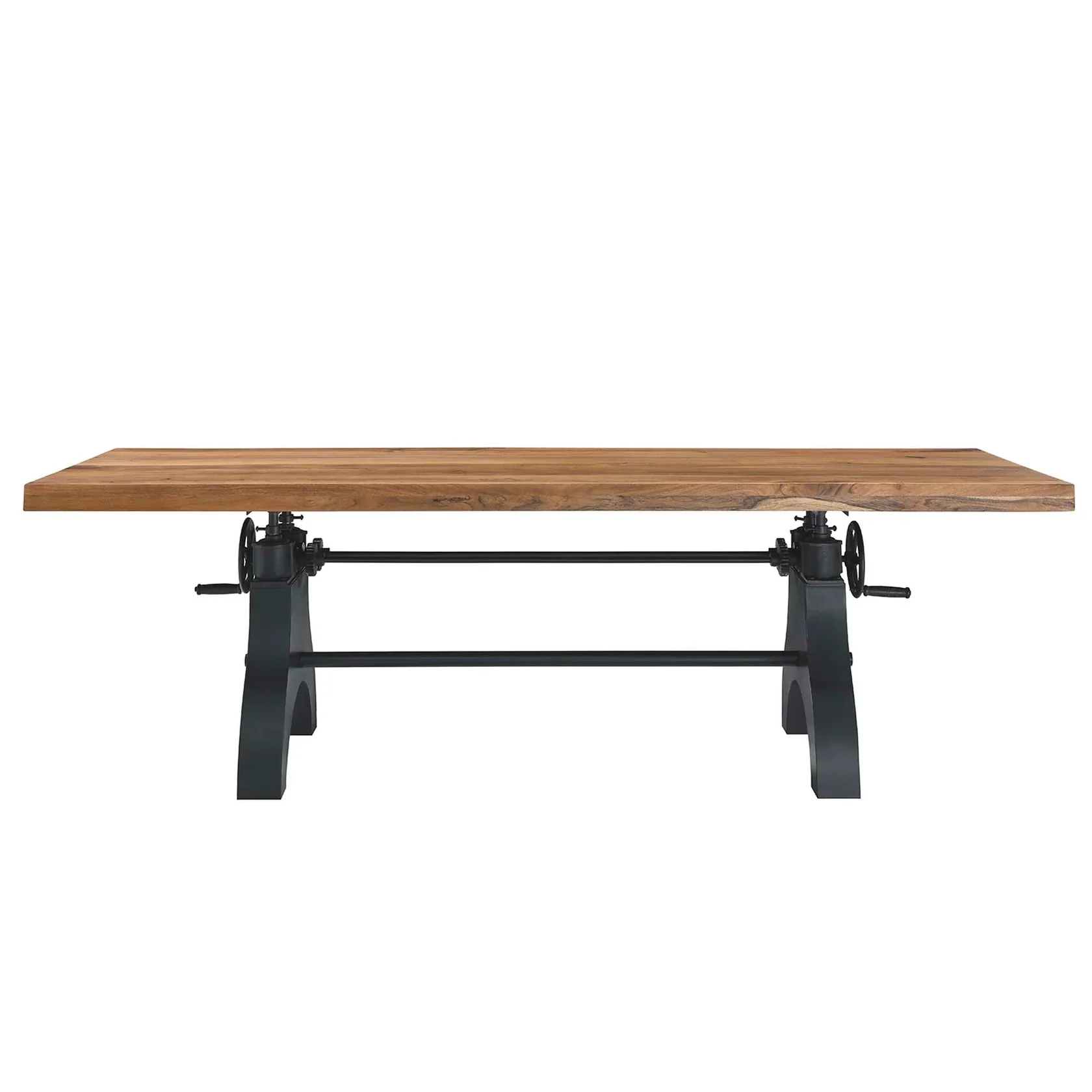 96 Inch Adjustable Height Solid Wood Dining and Conference Table - Image 6