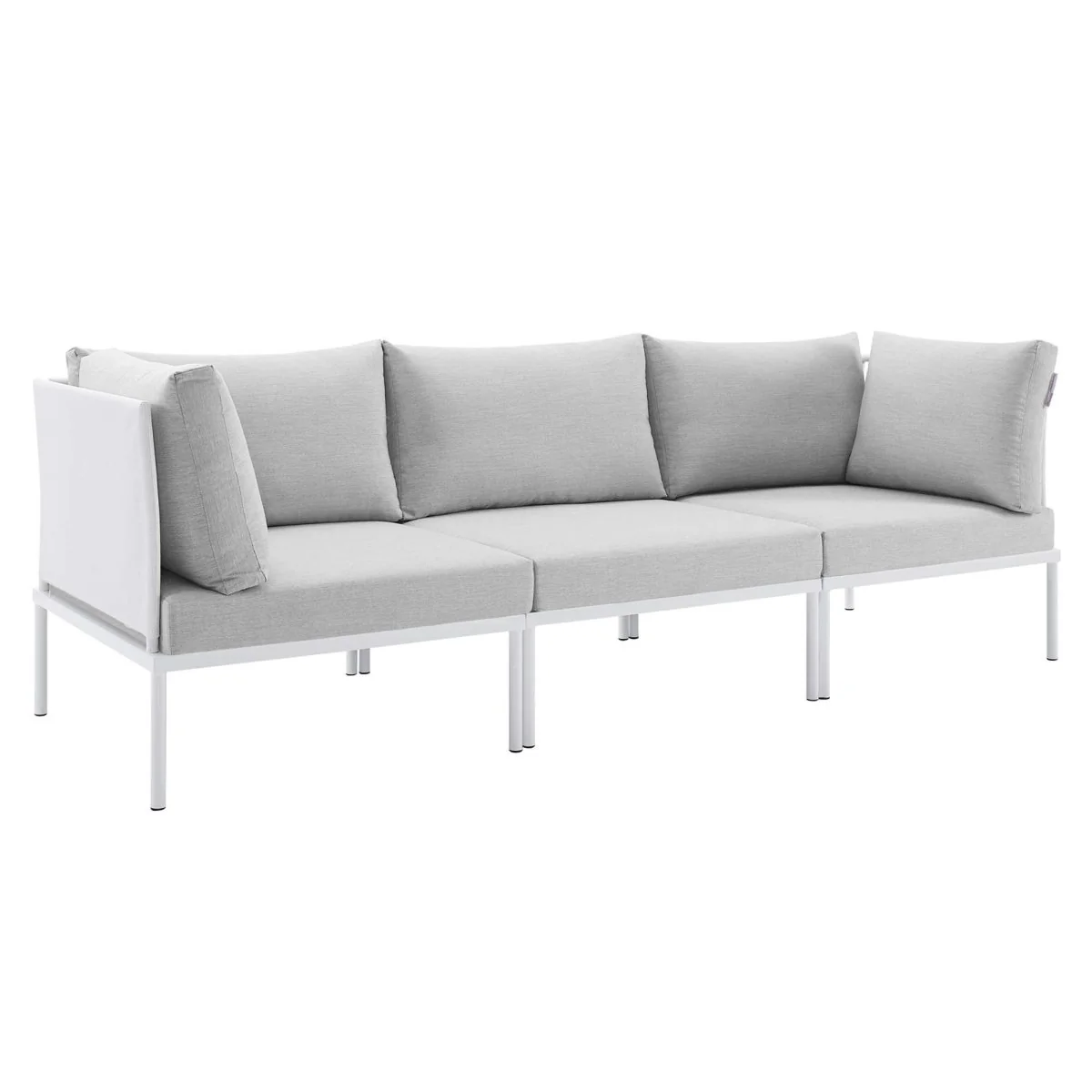 97" Modern Aluminum Outdoor Sofa with Sunbrella® Cushions – Contemporary Patio Seating - Image 9