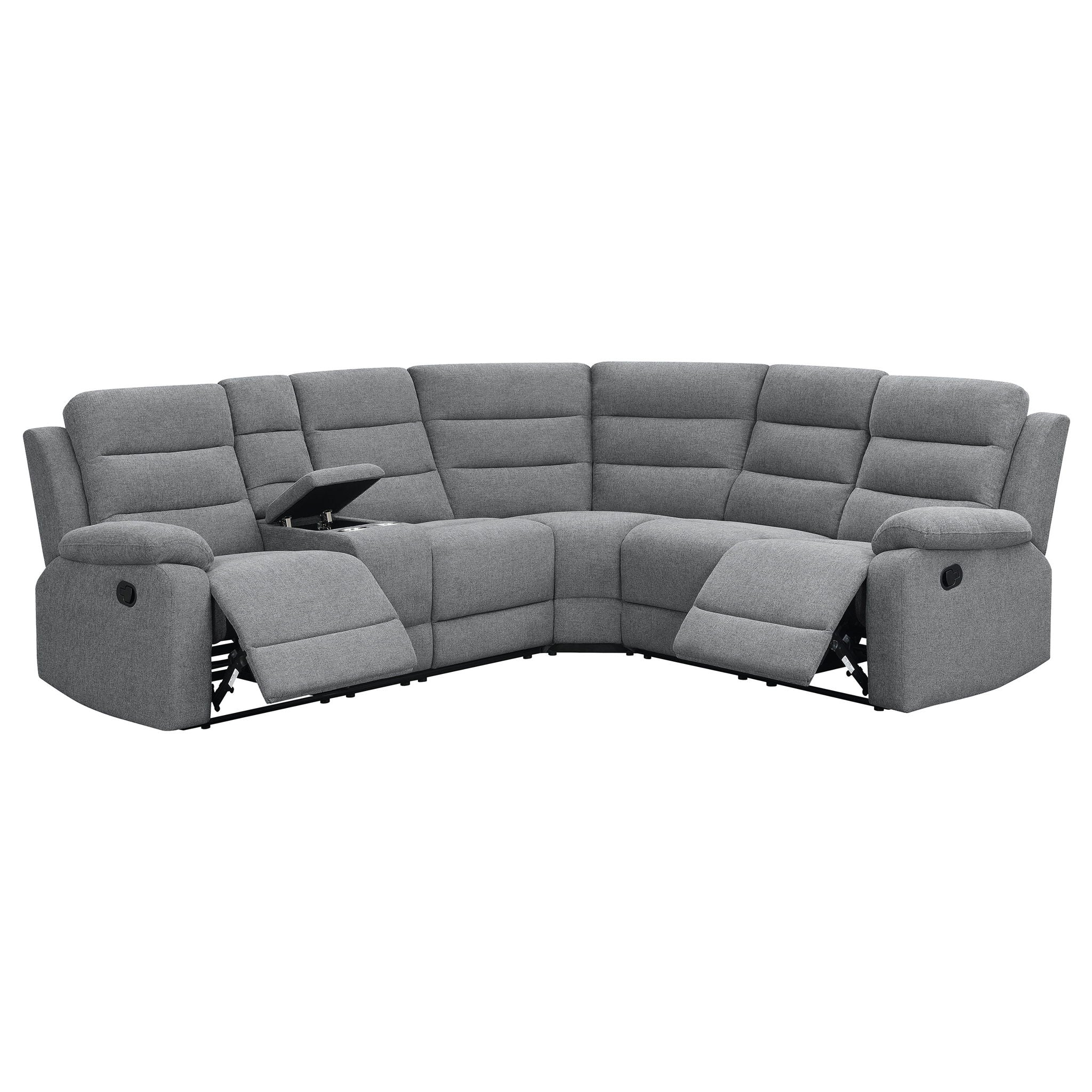 Aaron - 3 Piece Upholstered Sectional - Smoke - Image 5
