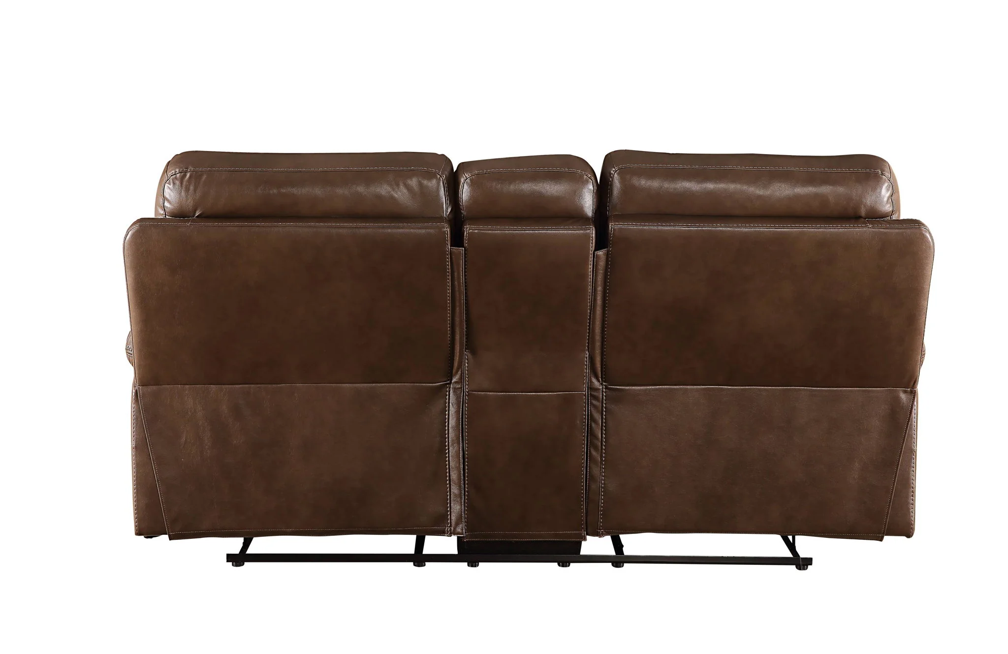 Aashi - Leather Gel Match Recliner Loveseat - Brown - Image 6