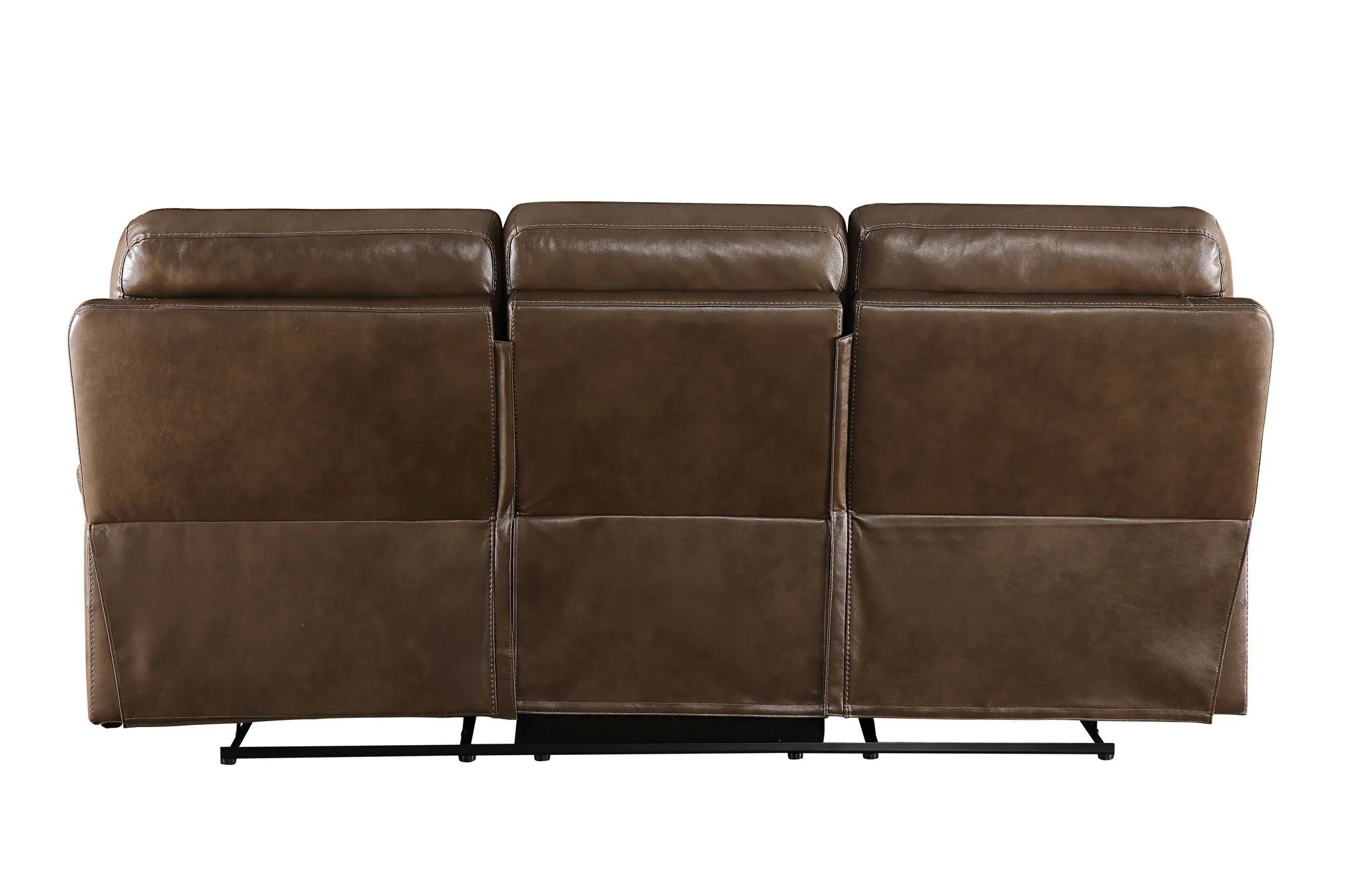 Aashi - Leather Gel Match Recliner Sofa - Brown - Image 6