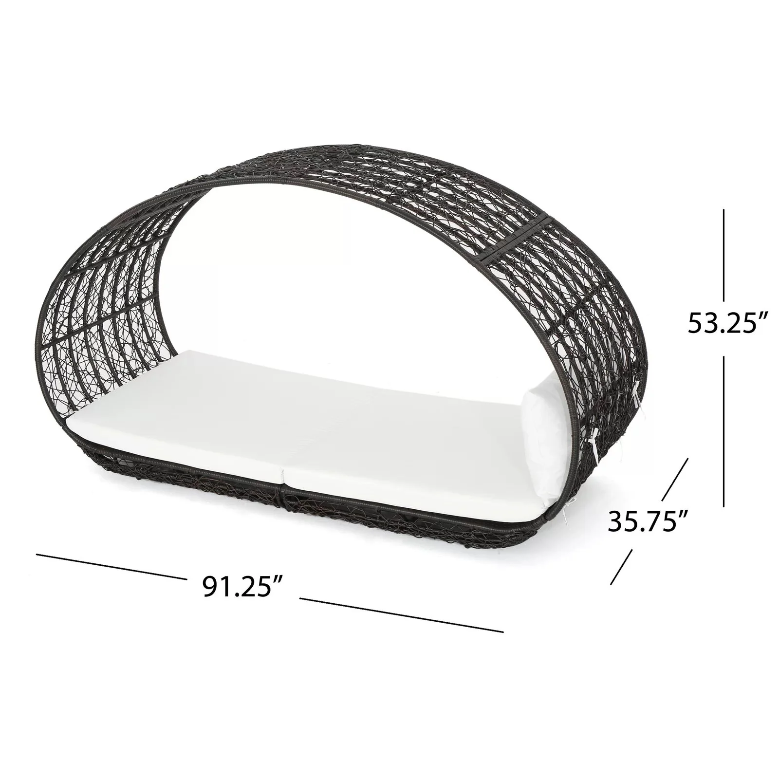 Abigal - Outdoor Wicker Daybed With Cushion - Image 5