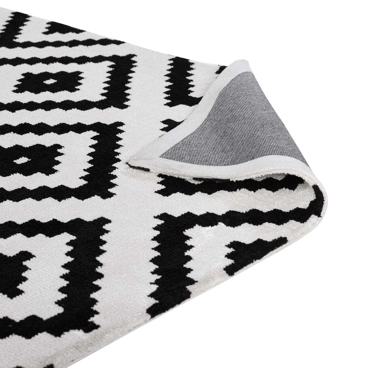Abstract Diamond Trellis Polyester Area Rug - Contemporary Geometric Floor Rug Collection - Image 4