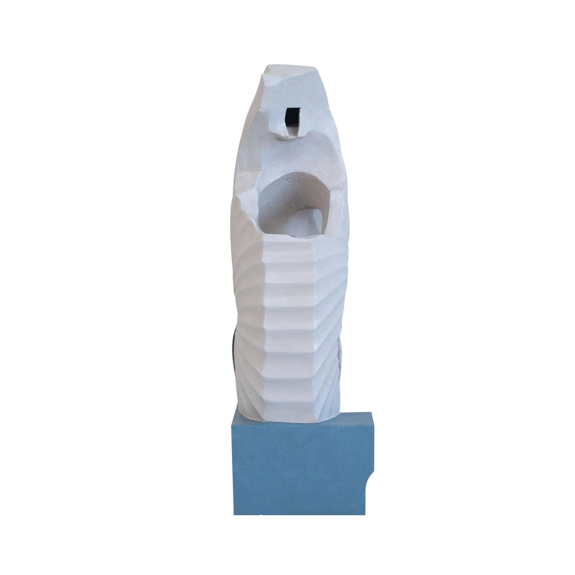 Abstract Water Fountain With Base With Light, For Indoor And Outdoor - White / Blue - Image 7