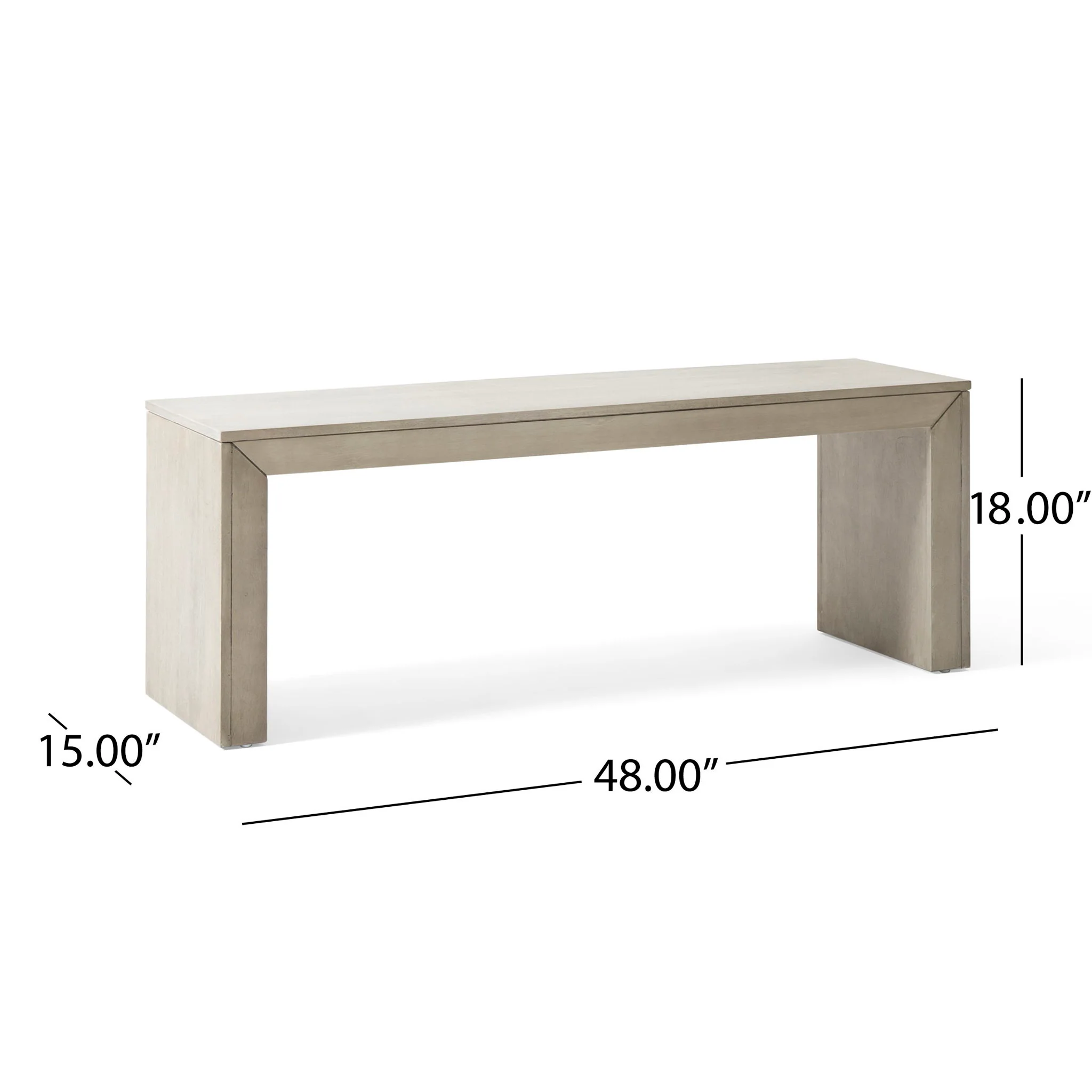 Acacia Wood Dining Bench, Farmhouse Style - Image 8
