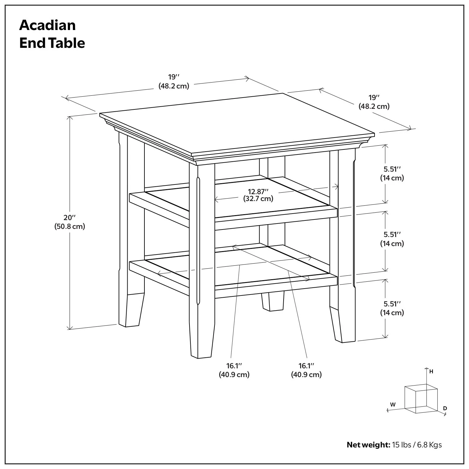 Acadian - Handcrafted End Table - Image 14