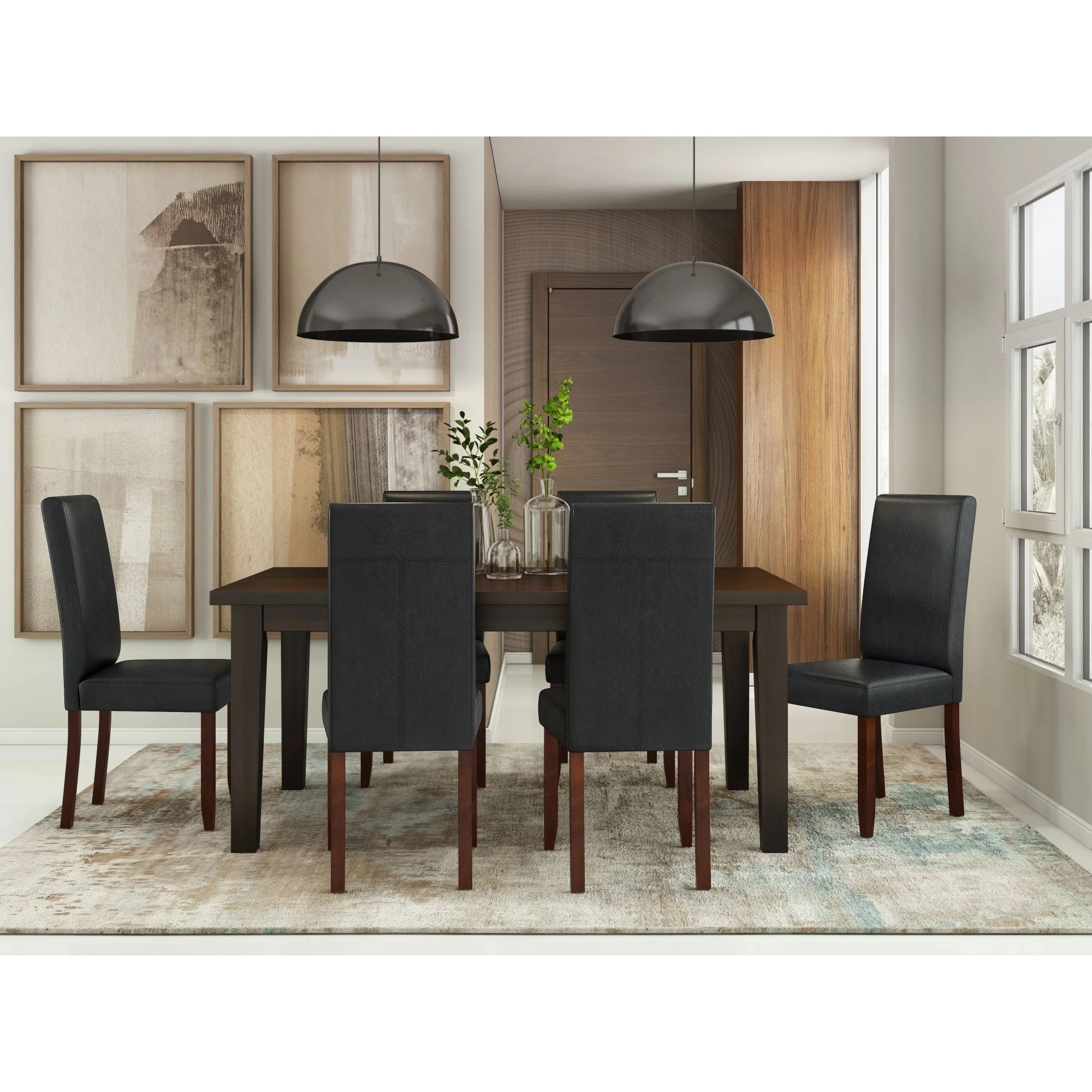 Acadian - Parson Dining Chair (Set of 2) - Distressed Black - Image 2