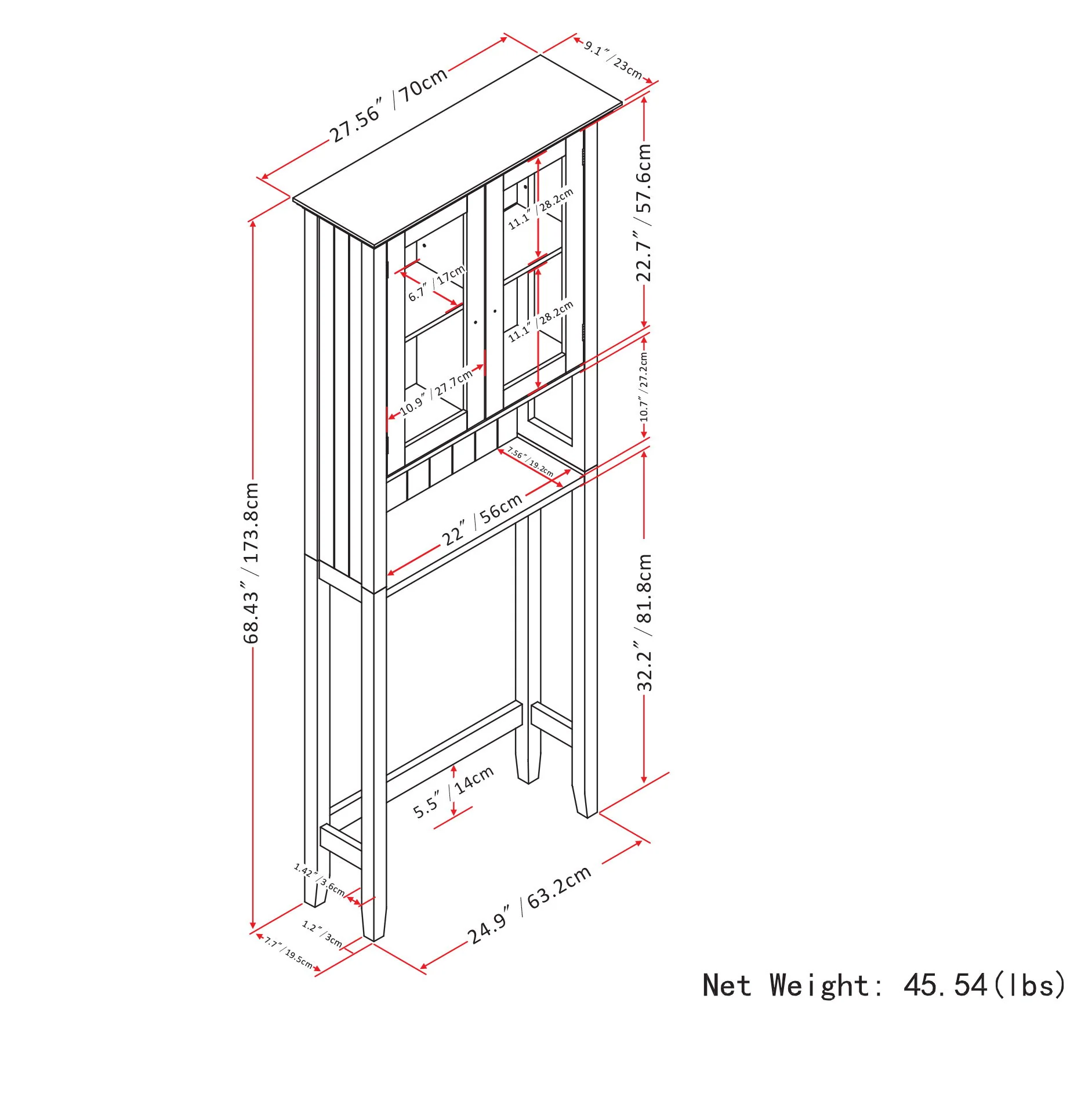 Acadian - Space Saver Cabinet - Pure White - Image 8