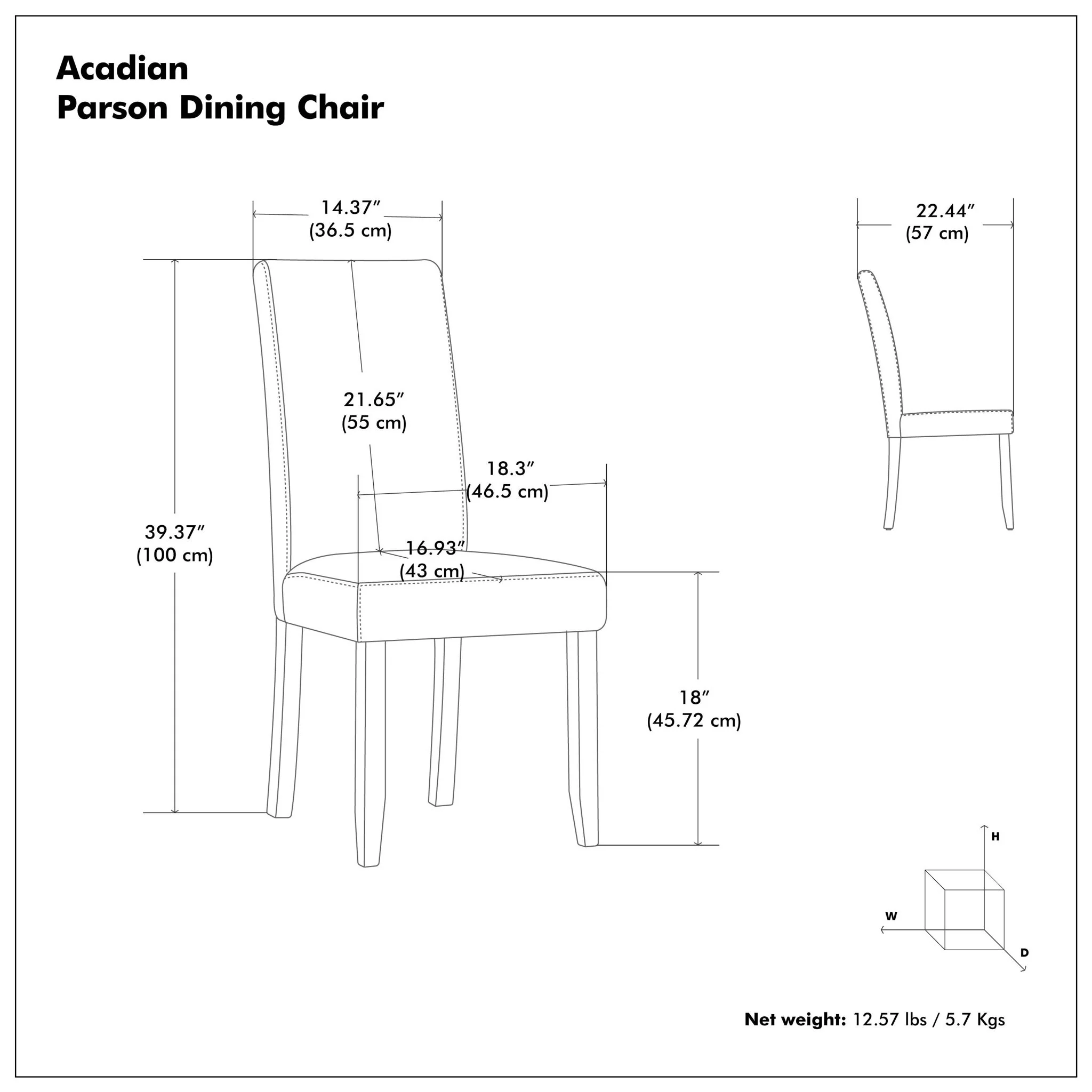 Acadian - Upholstered Parson Dining Chair (Set of 2) - Image 5