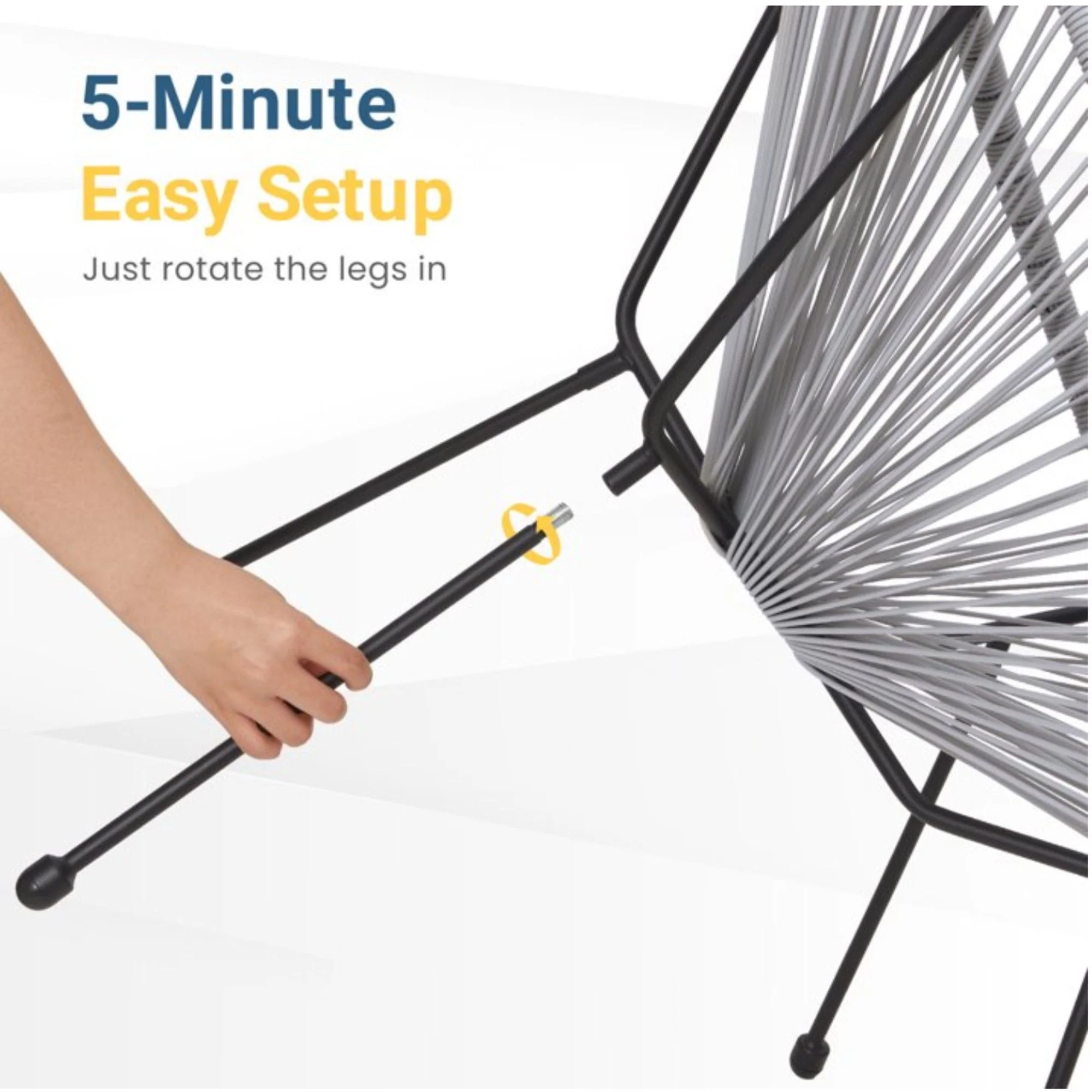 Acapulco Style 3 Piece Patio Bistro Set With Chairs - Image 15