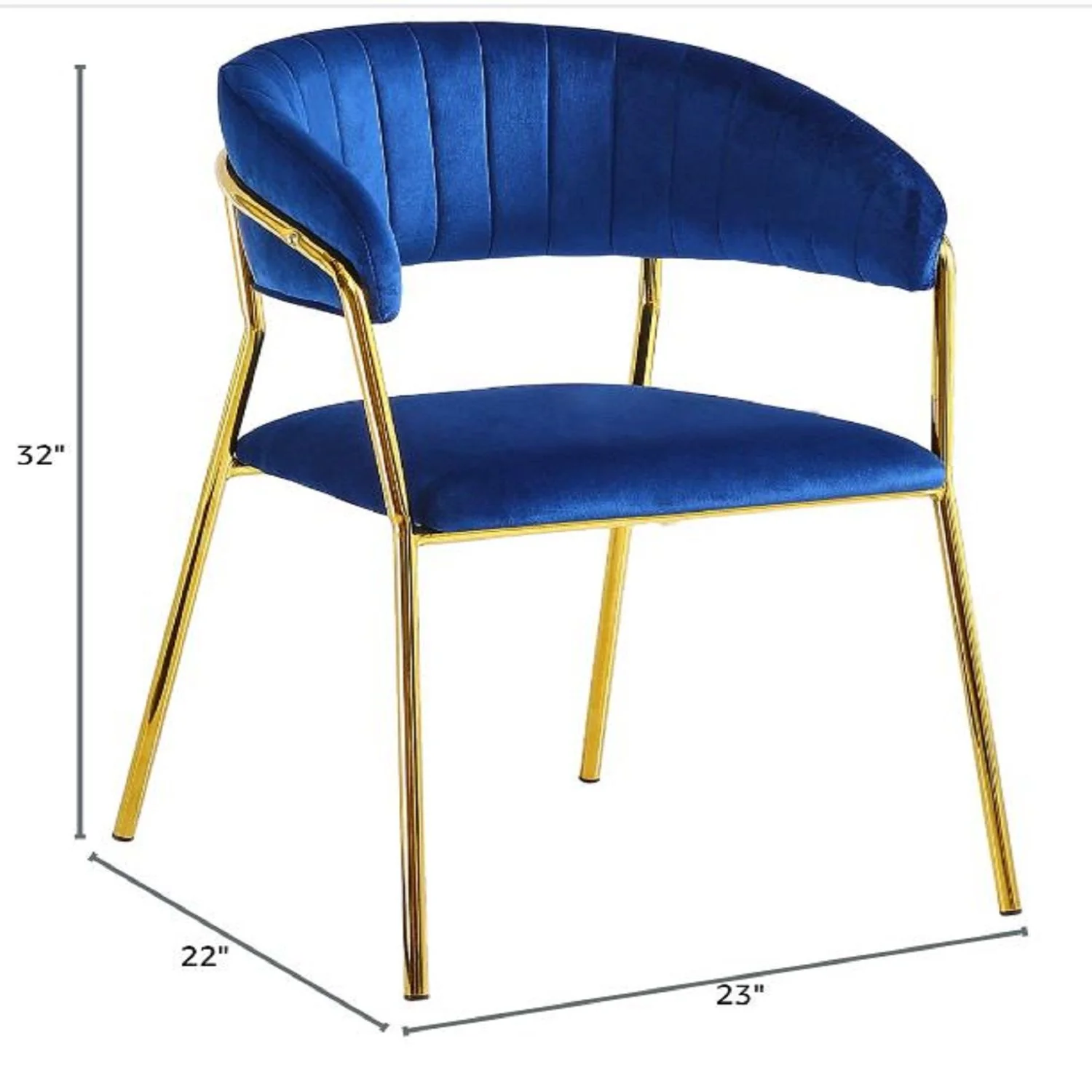Accent Armchair For Home (Set of 2) - Blue - Image 4