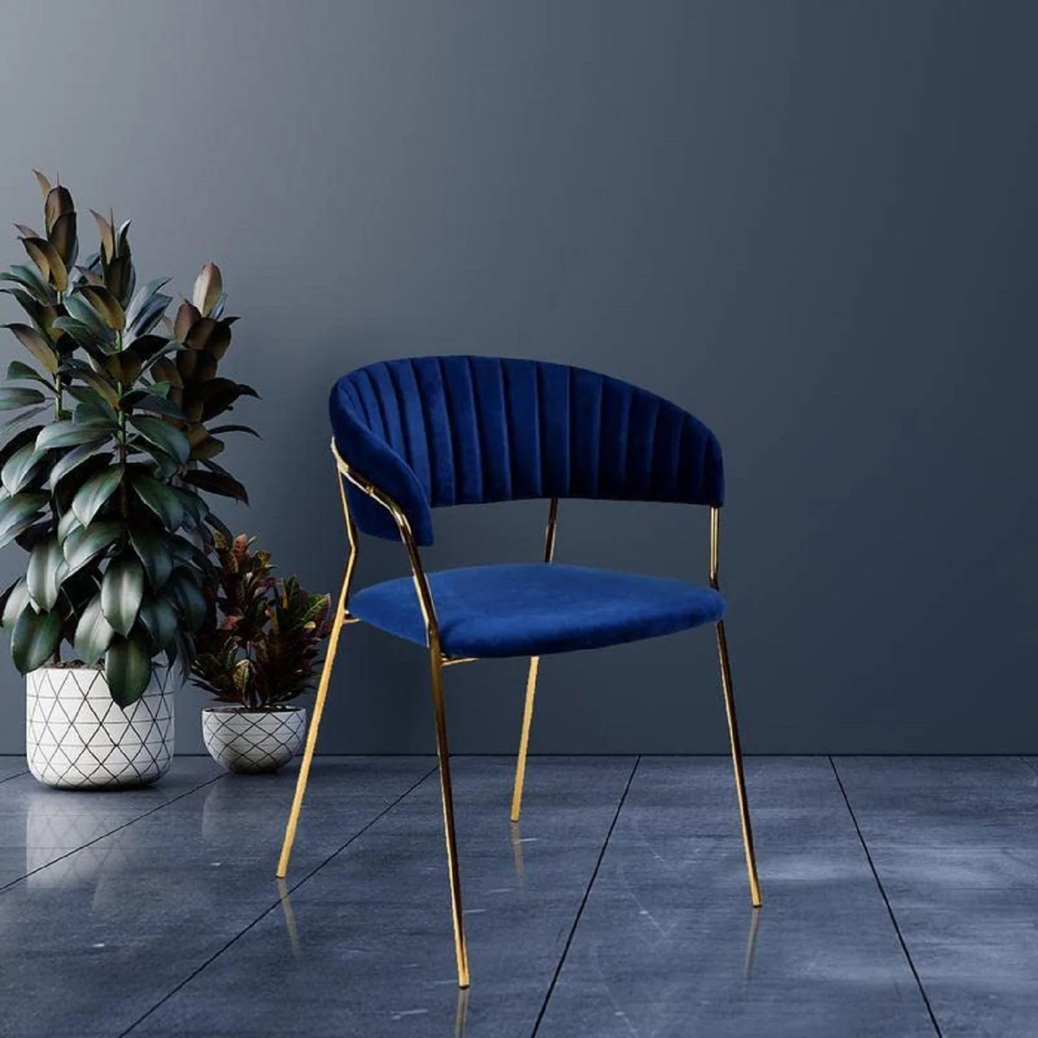 Accent Armchair For Home (Set of 2) - Blue - Image 5