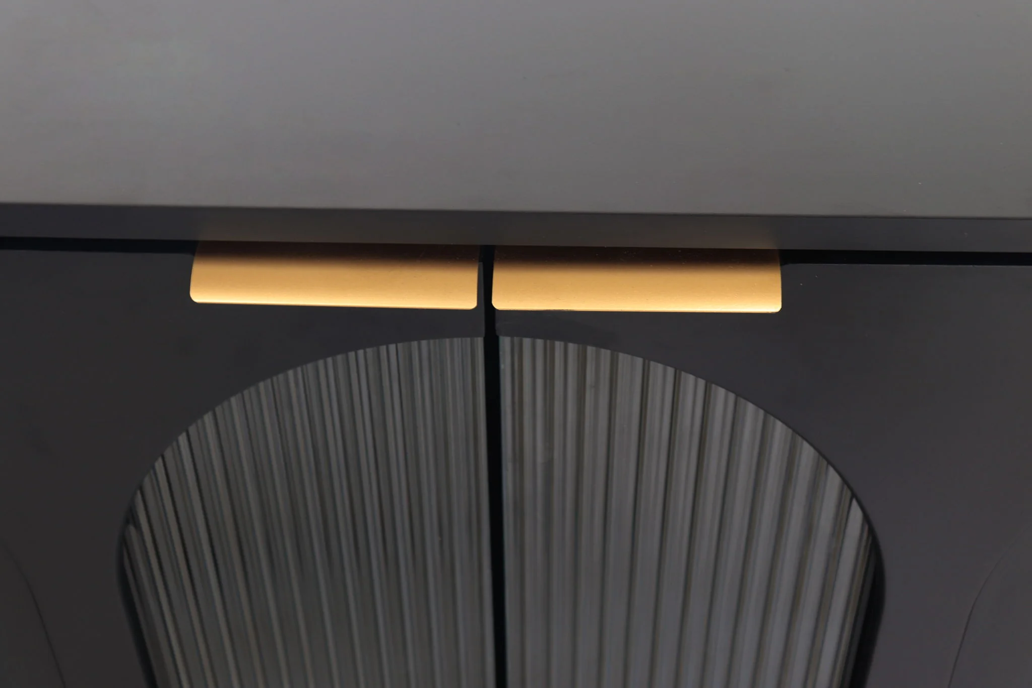 Accent Cabinet with 4 Fluted Glass Doors 60in x 16in - Image 2