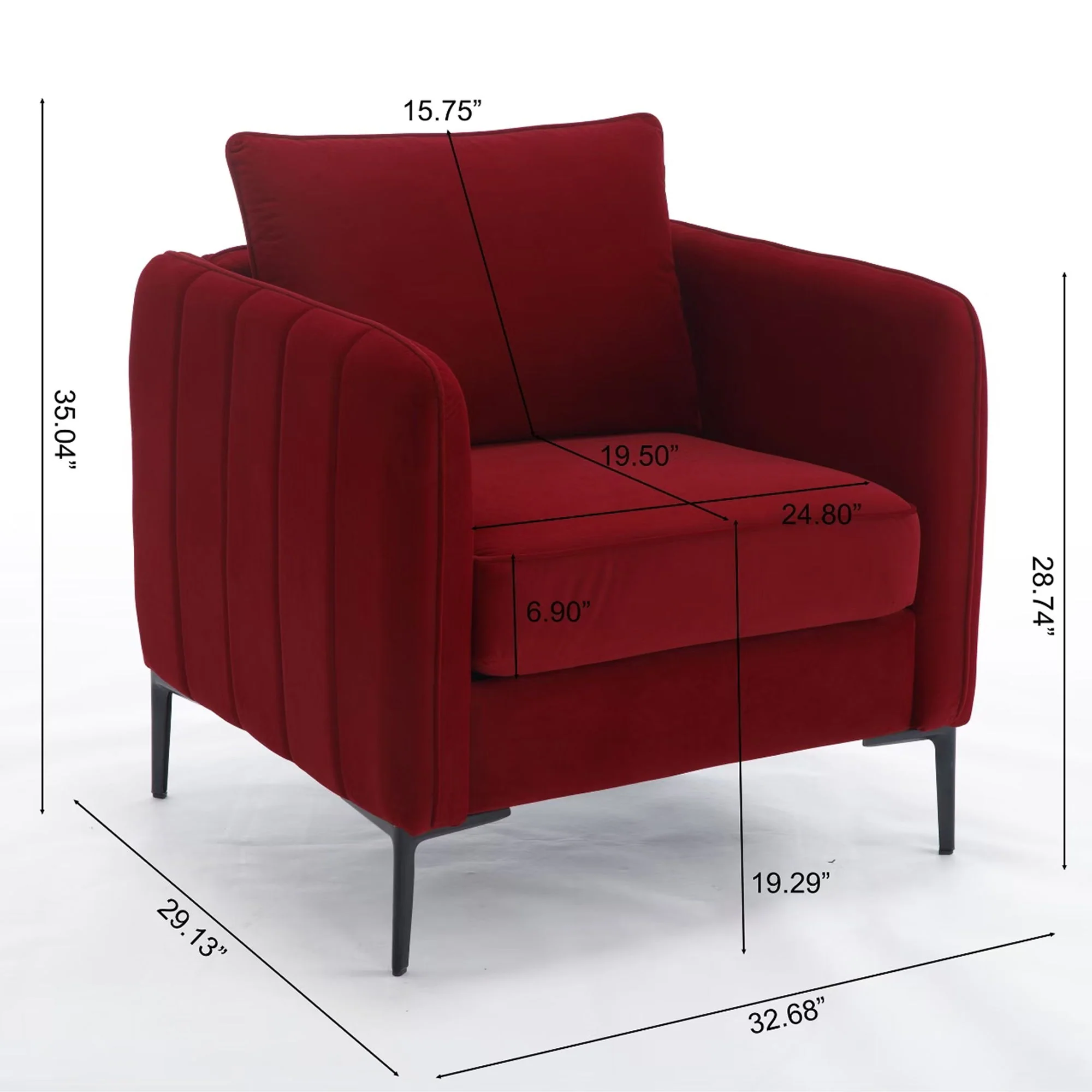 Accent Chair With Pillow For Living Room - Image 16